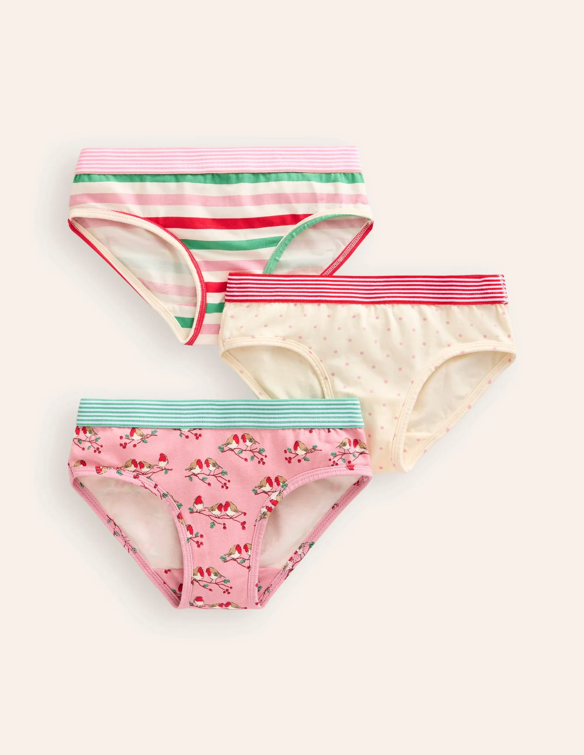 3-Pack Pants-Pink Robins