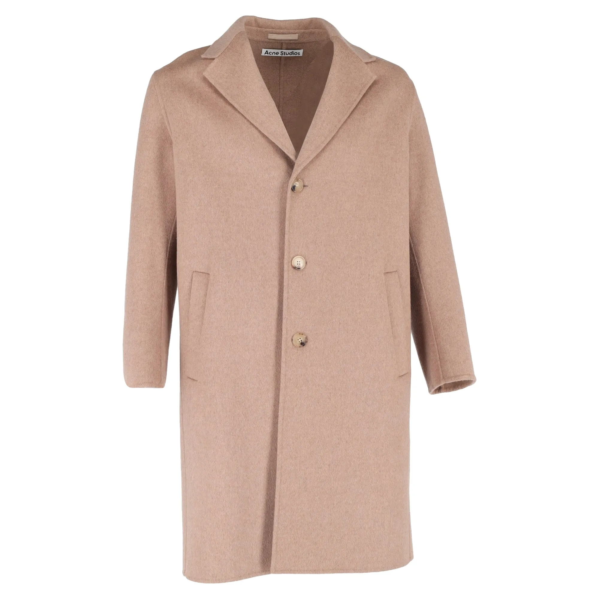 Acne Studios Long Coat in Beige Wool