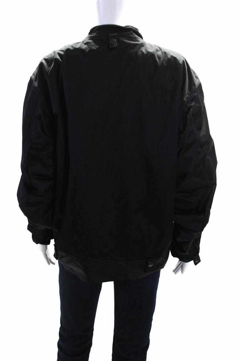 Belstaff Womens No Pocket High Neck Long Sleeve Zip Up Jacket Black