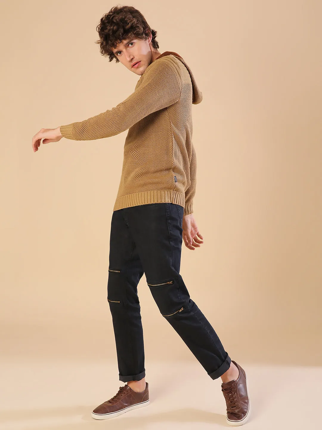 Campus Sutra Men Solid Full Sleeve Stylish Casual Sweaters