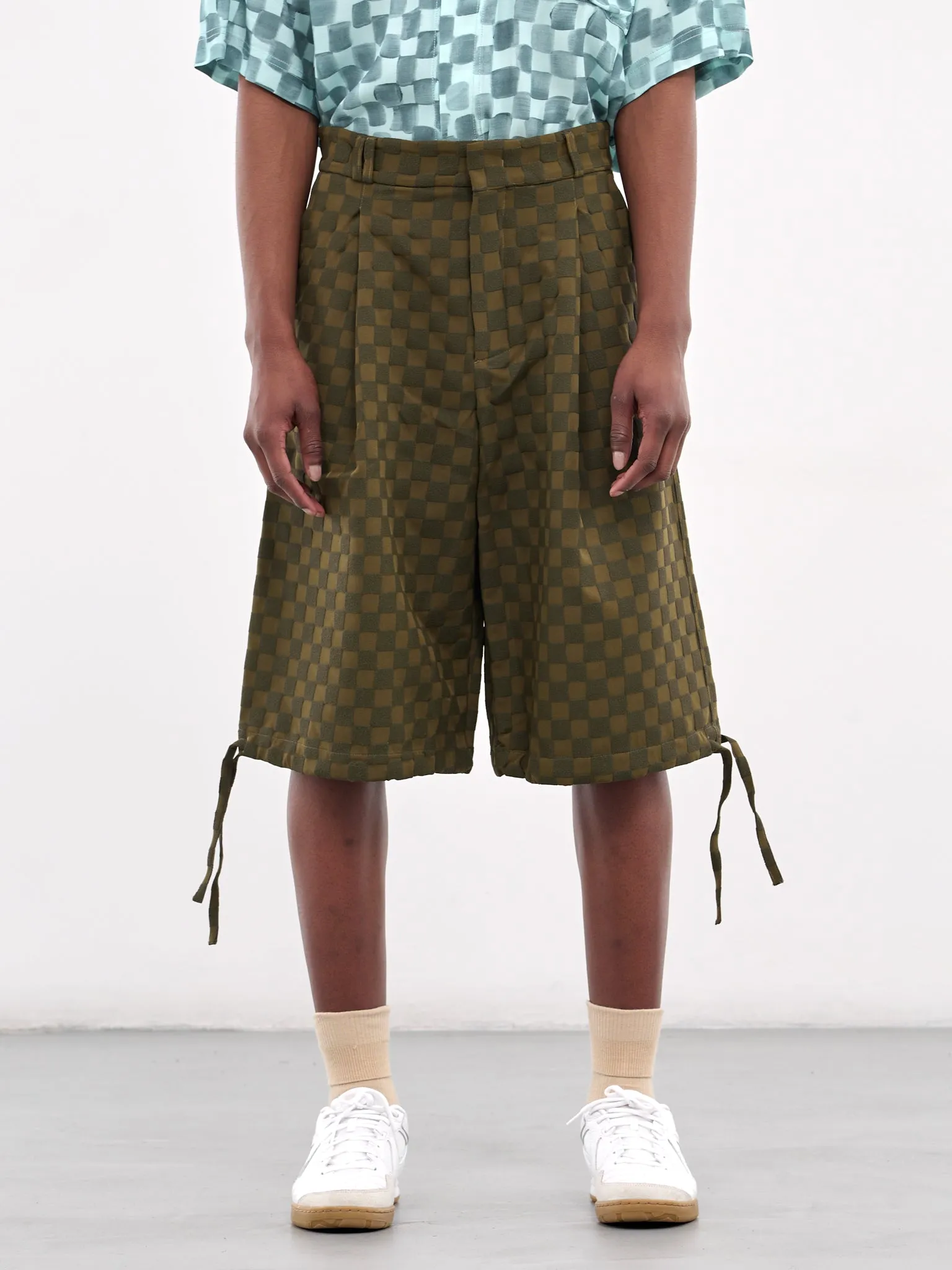 Checkerboard Shorts (PT022V3-GREEN)