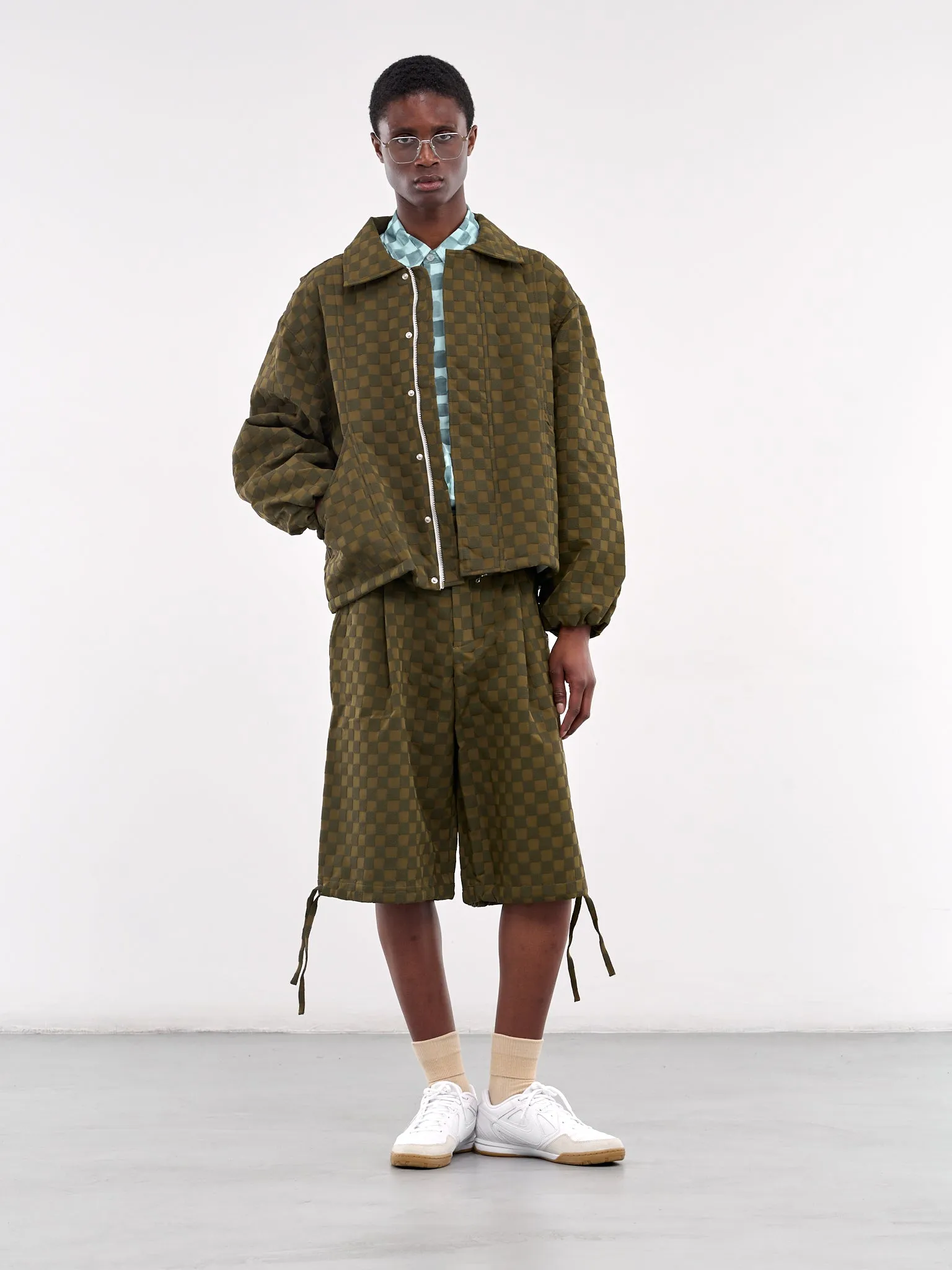 Checkerboard Shorts (PT022V3-GREEN)