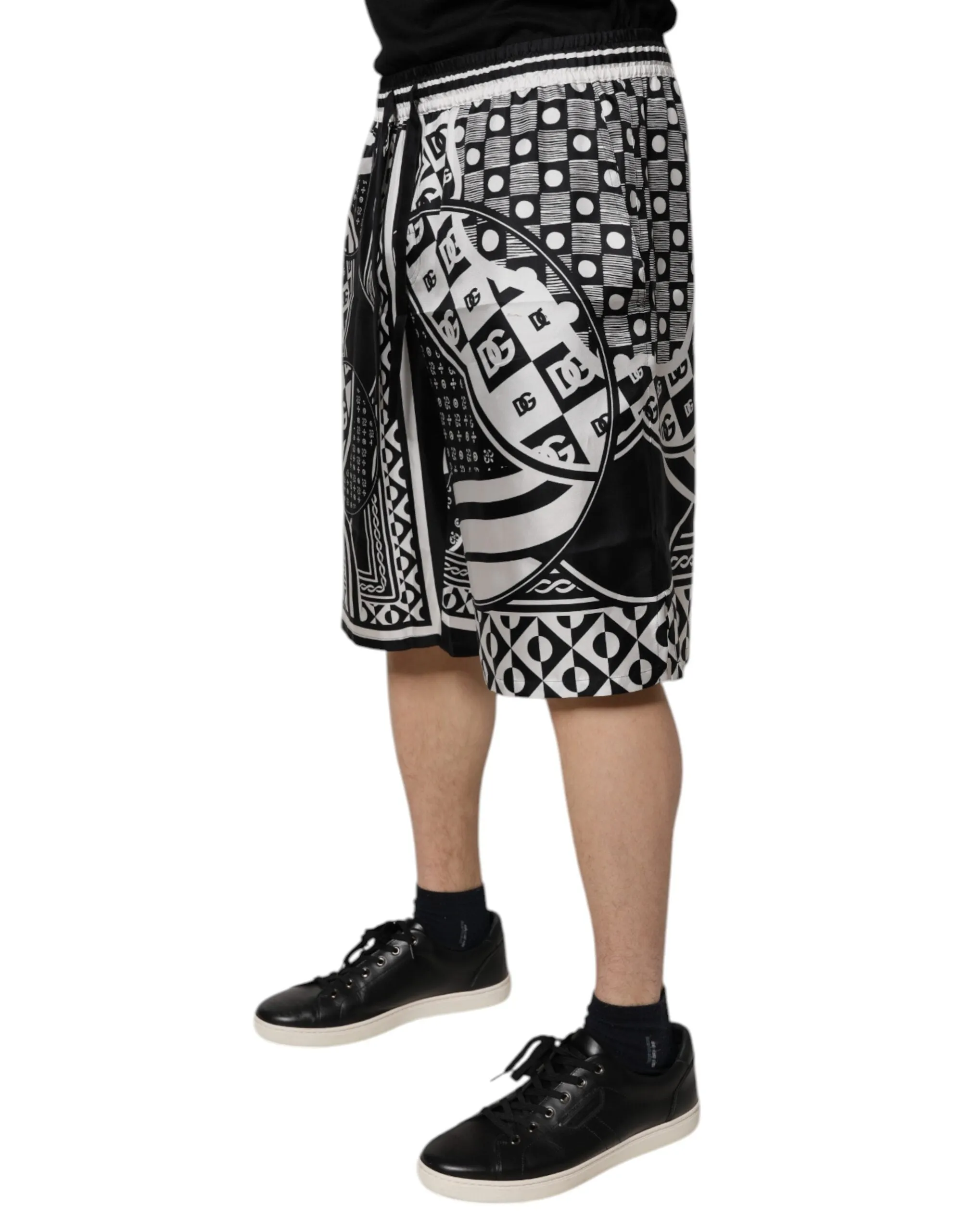 Dolce & Gabbana  Bandana Silk Men Bermuda Men's Shorts (Pre-Owned)