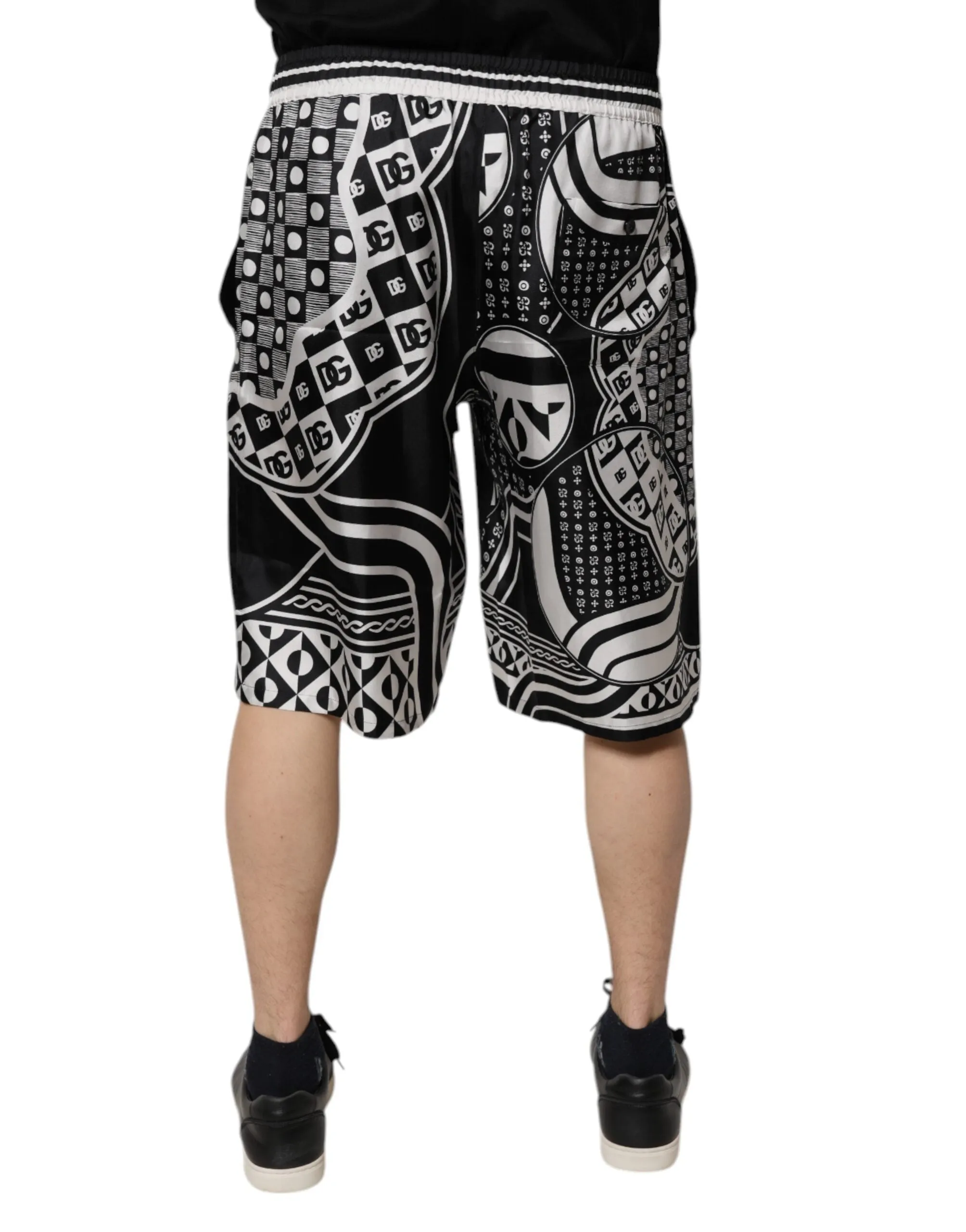 Dolce & Gabbana  Bandana Silk Men Bermuda Men's Shorts (Pre-Owned)