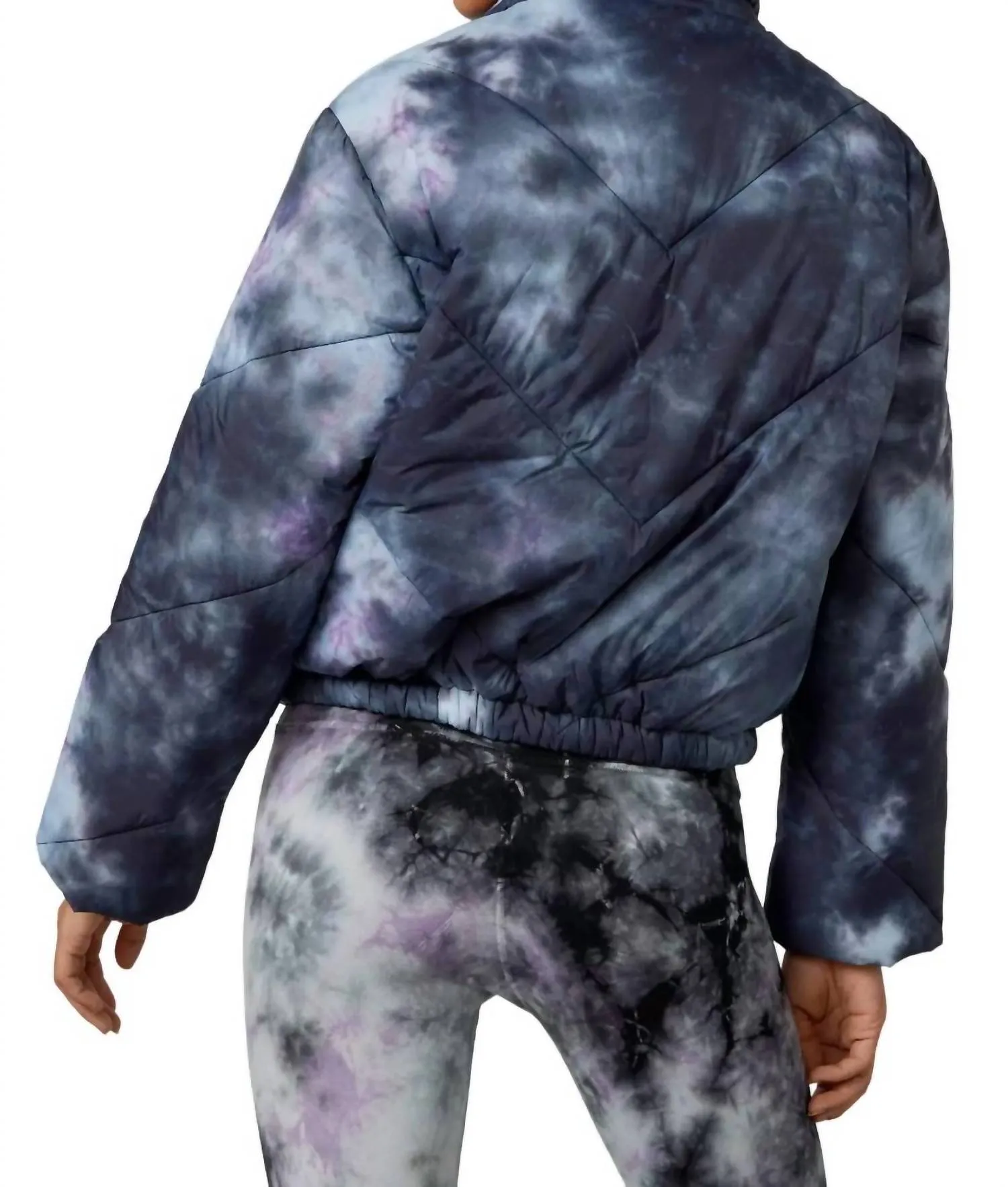 Easton Puffer Jacket In Tie Dye
