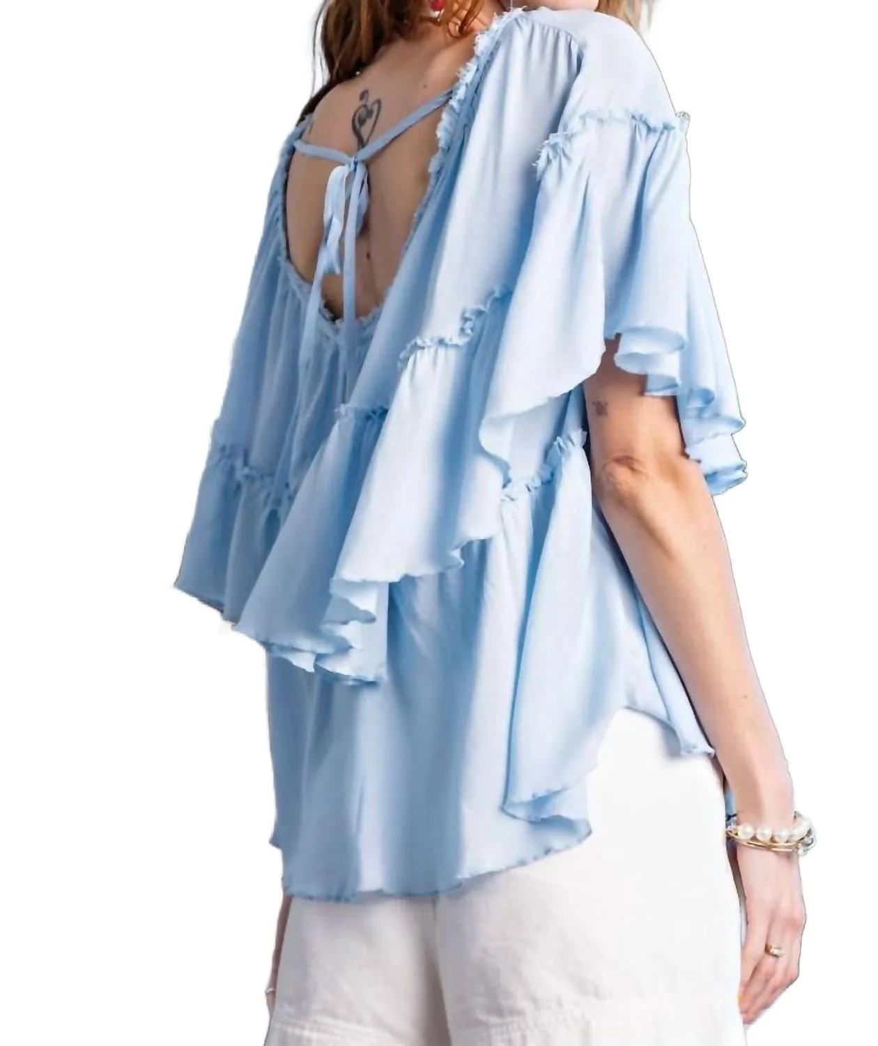 Elise Top In Blue