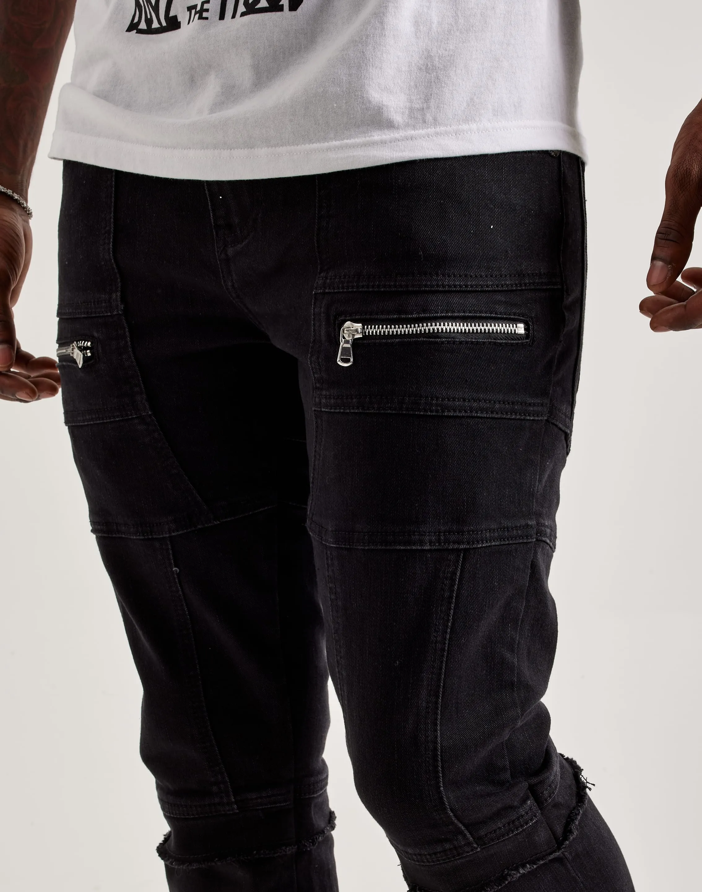 Kilogram Zipper Pocket Moto Jeans