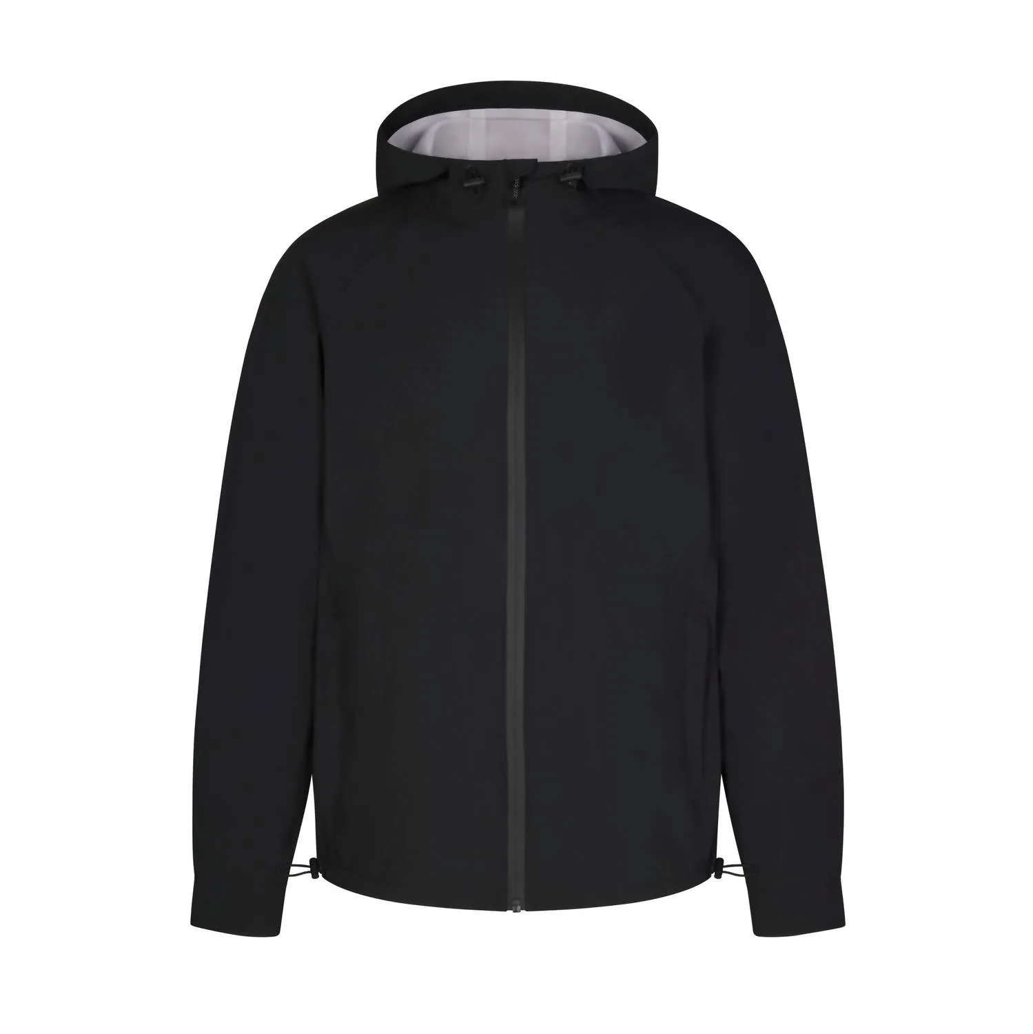 Lightweight Packable Rain Jacket In Black