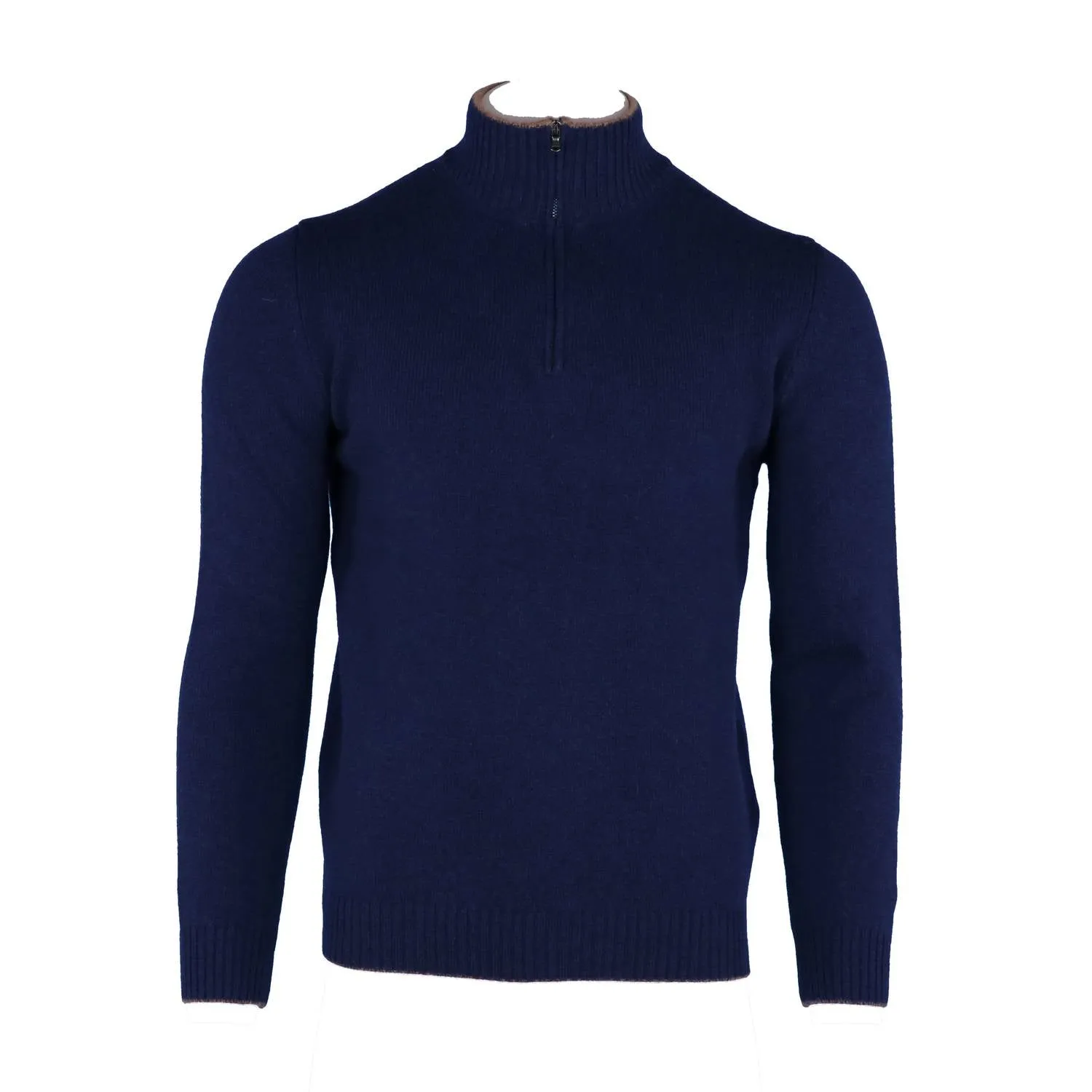 Men's Merino Wool Quarter Zip Sweater In Navy