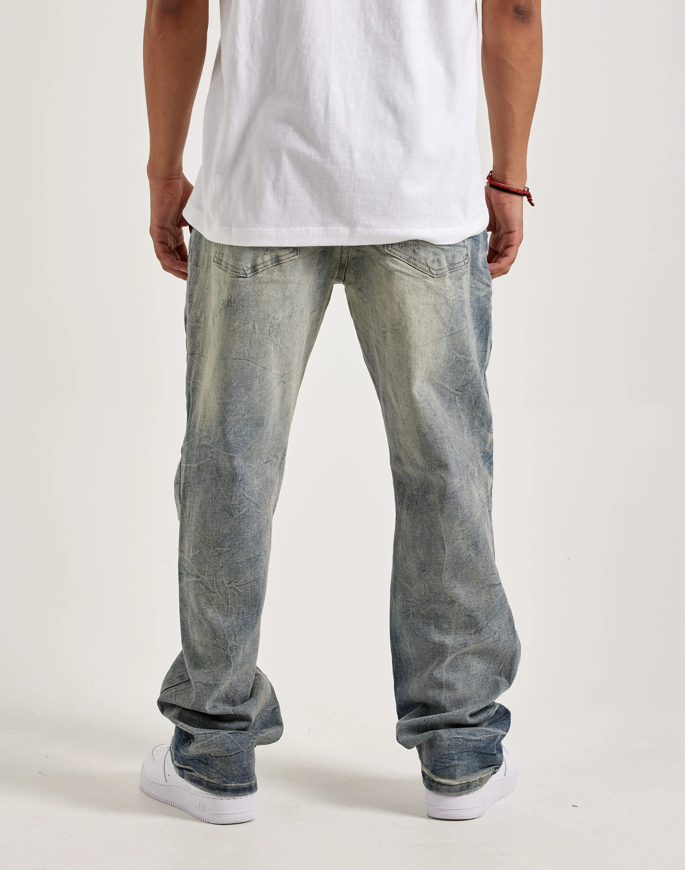 Smoke Rise Rip & Repair Straight Denim Jeans