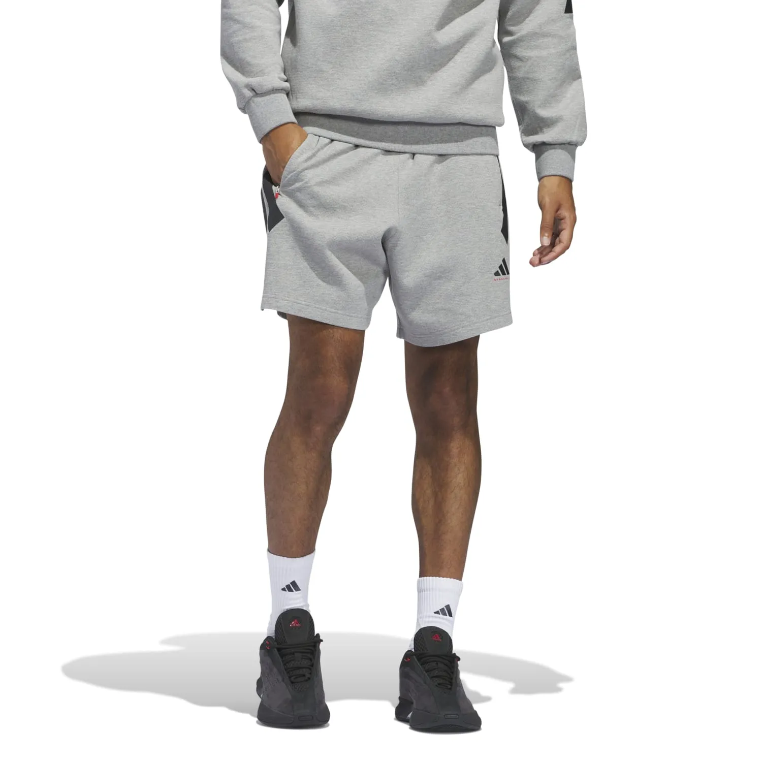 Adidas Unisex Basketball Spacer Shorts Grey JD7467