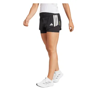 Adidas Women's Adizero 2 in 1 shorts in Black SS25