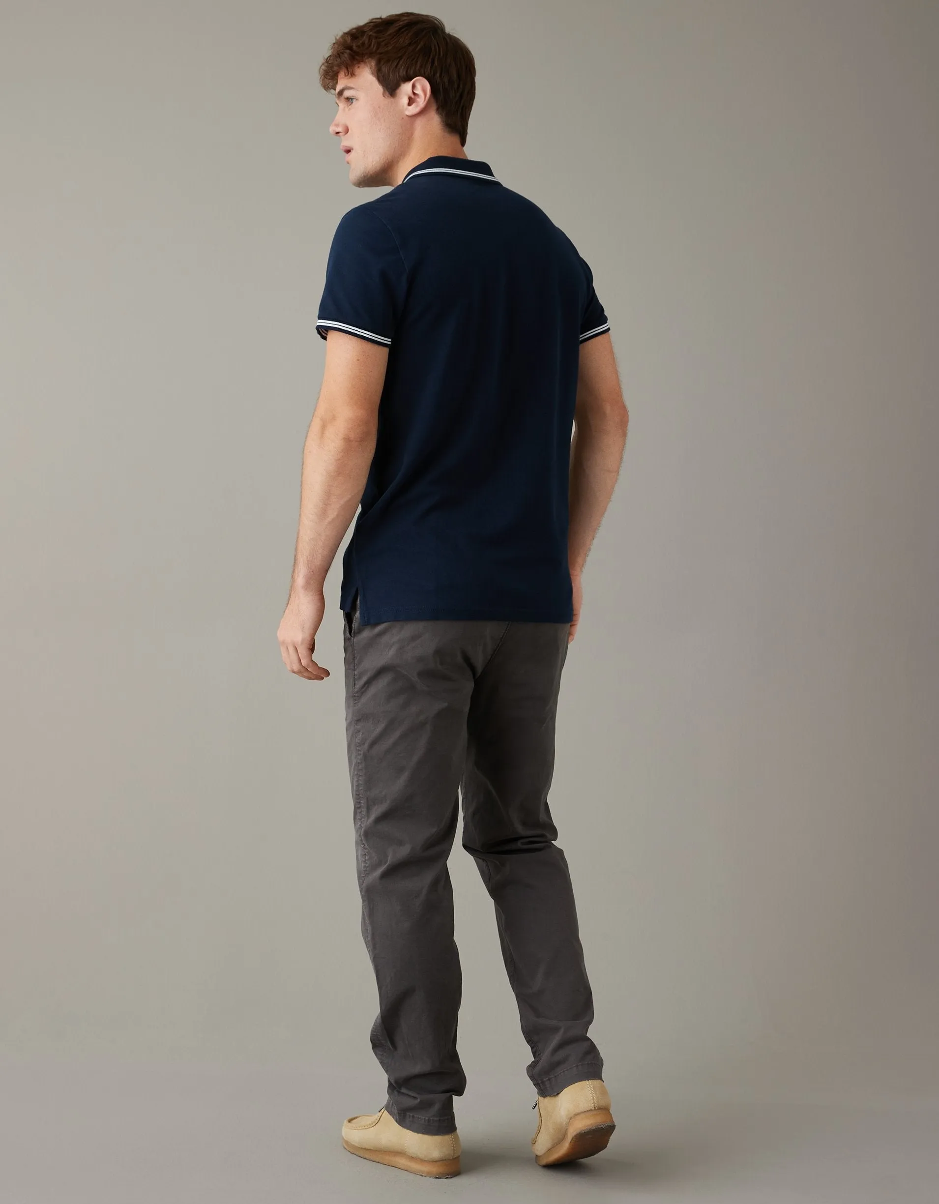 AE Flex Athletic Straight Lived-In Khaki Pant