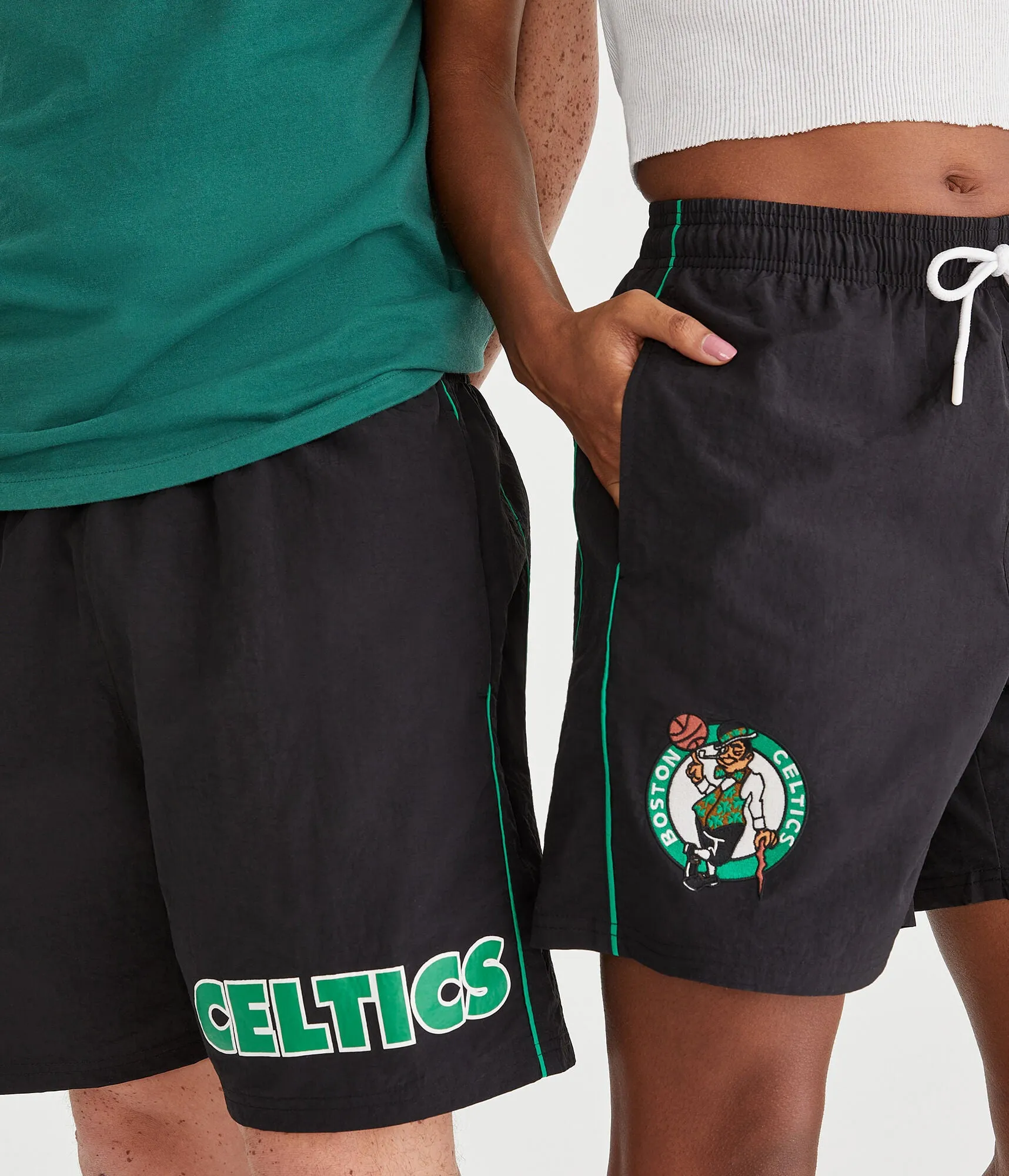 Aeropostale Boston Celtics Nylon Shorts 6.5"