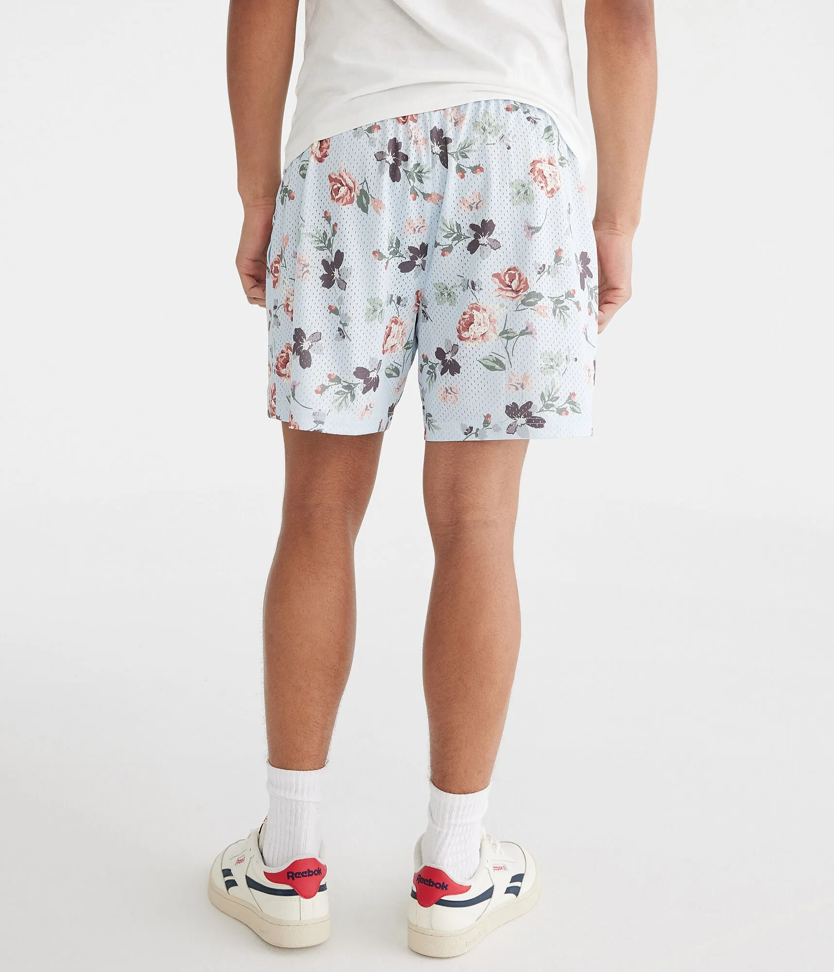 Aeropostale Floral Print Mesh Shorts 6"