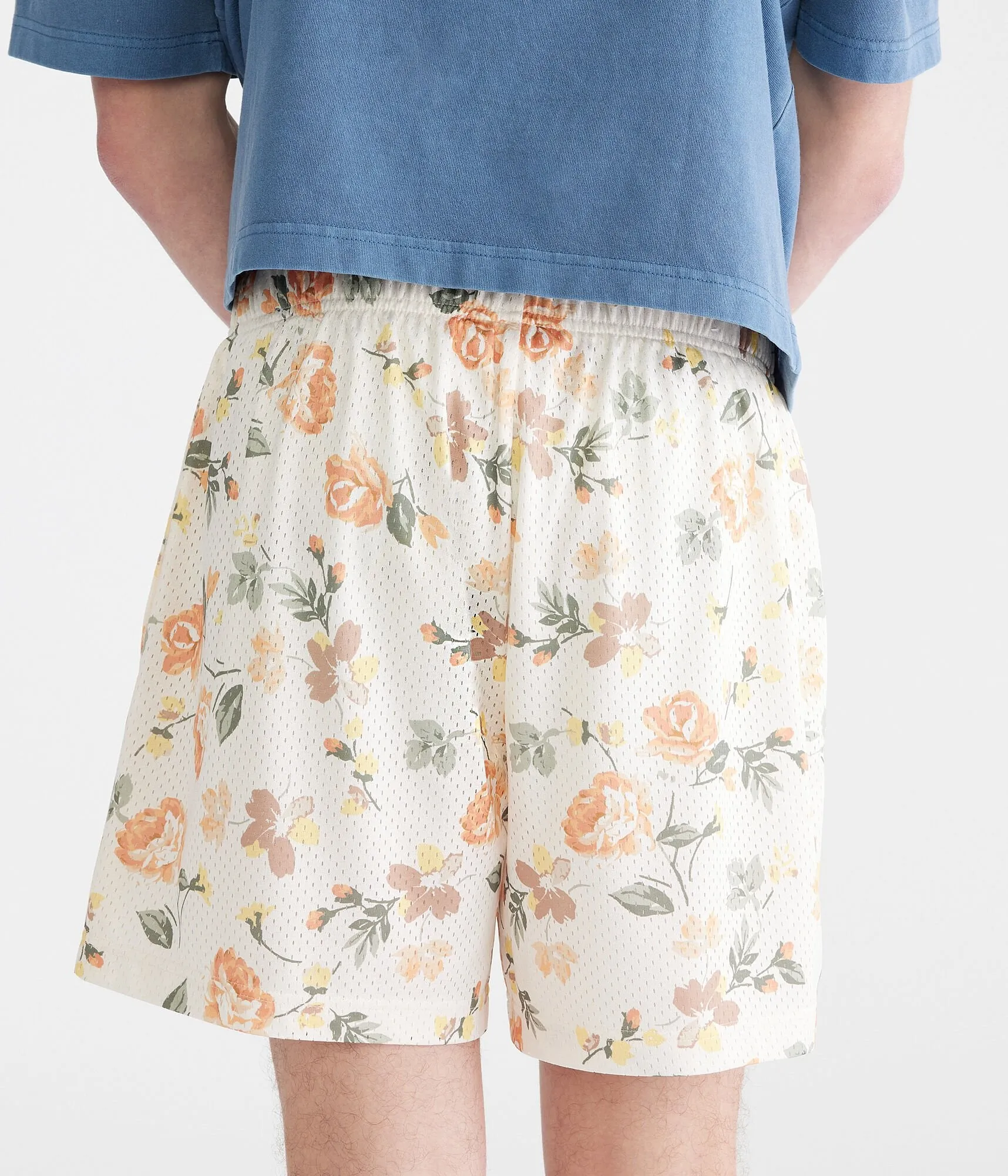 Aeropostale Floral Print Mesh Shorts 6"