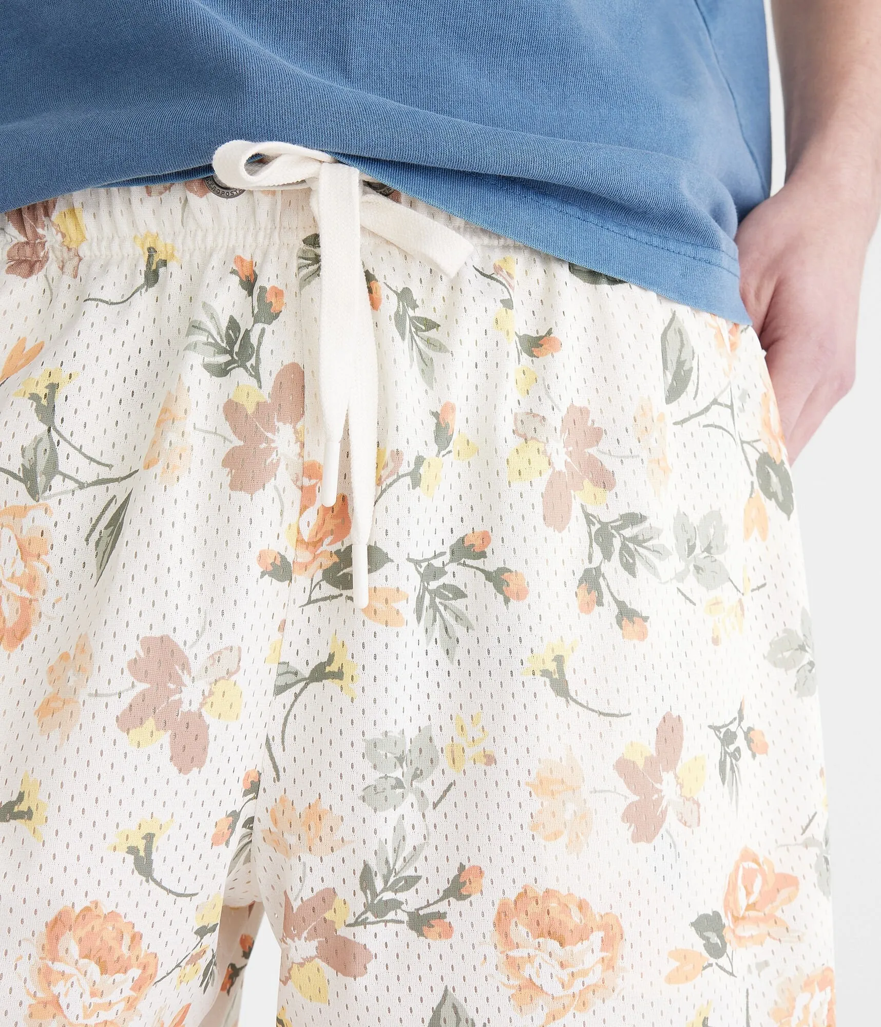 Aeropostale Floral Print Mesh Shorts 6"