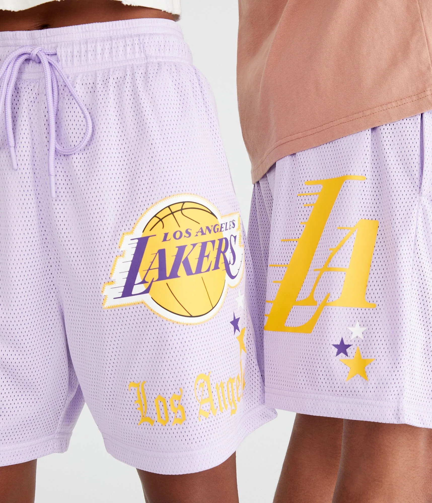 Aeropostale Los Angeles Lakers Mesh Shorts 6"