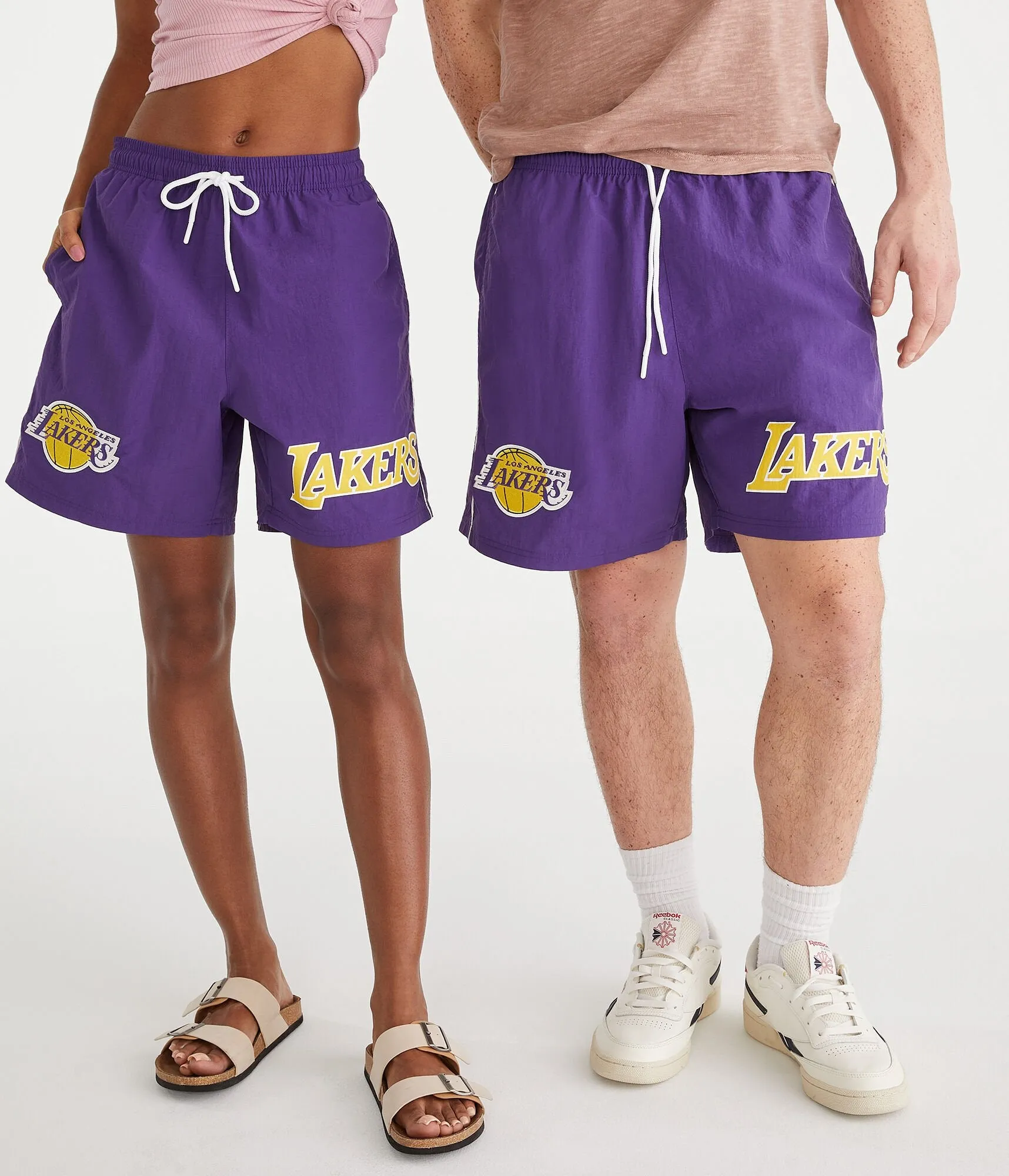 Aeropostale Los Angeles Lakers Nylon Shorts 6.5"