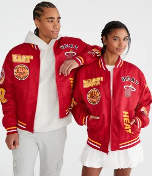 Aeropostale Miami Heat Basketball Bomber Jacket