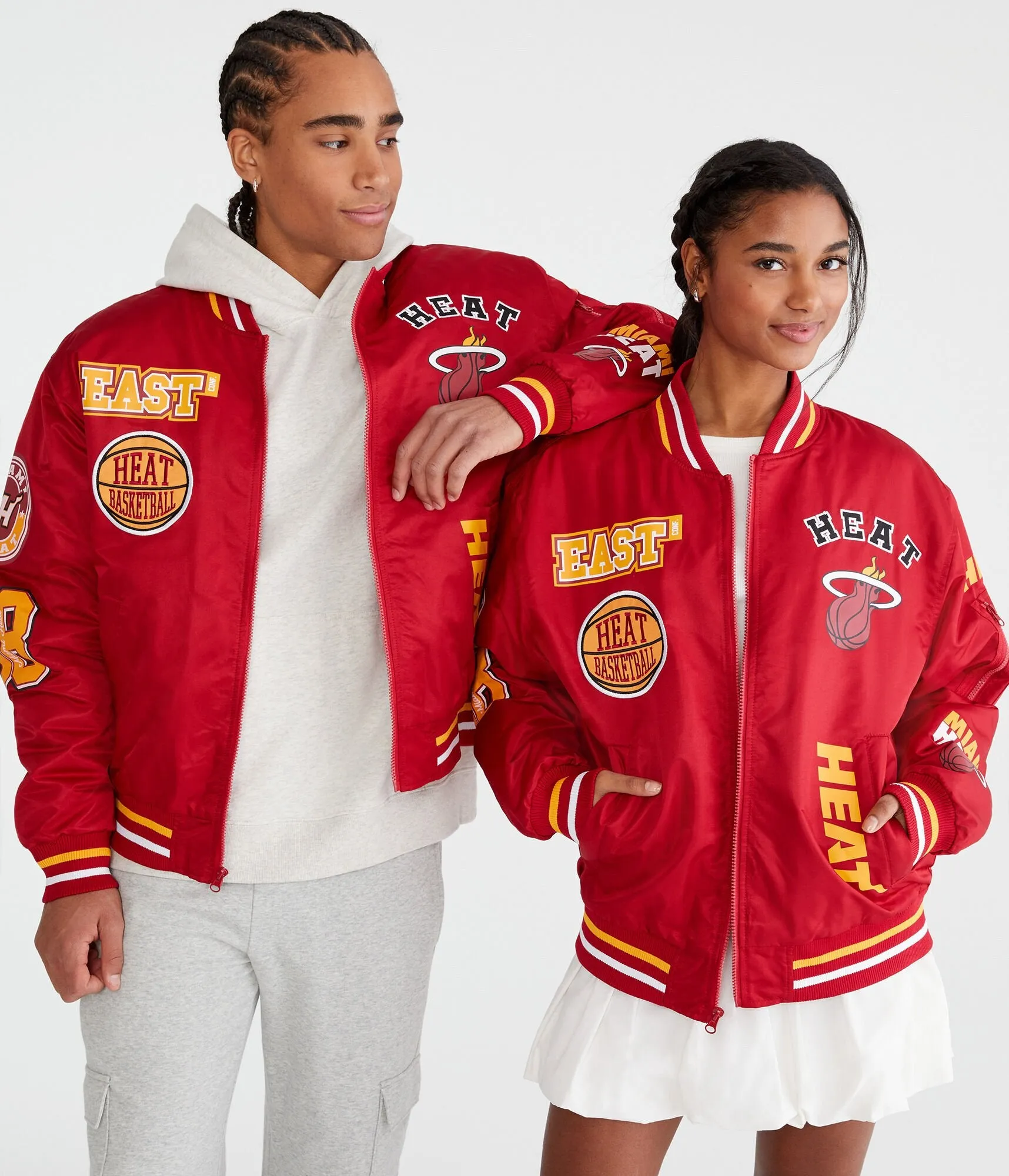 Aeropostale Miami Heat Basketball Bomber Jacket