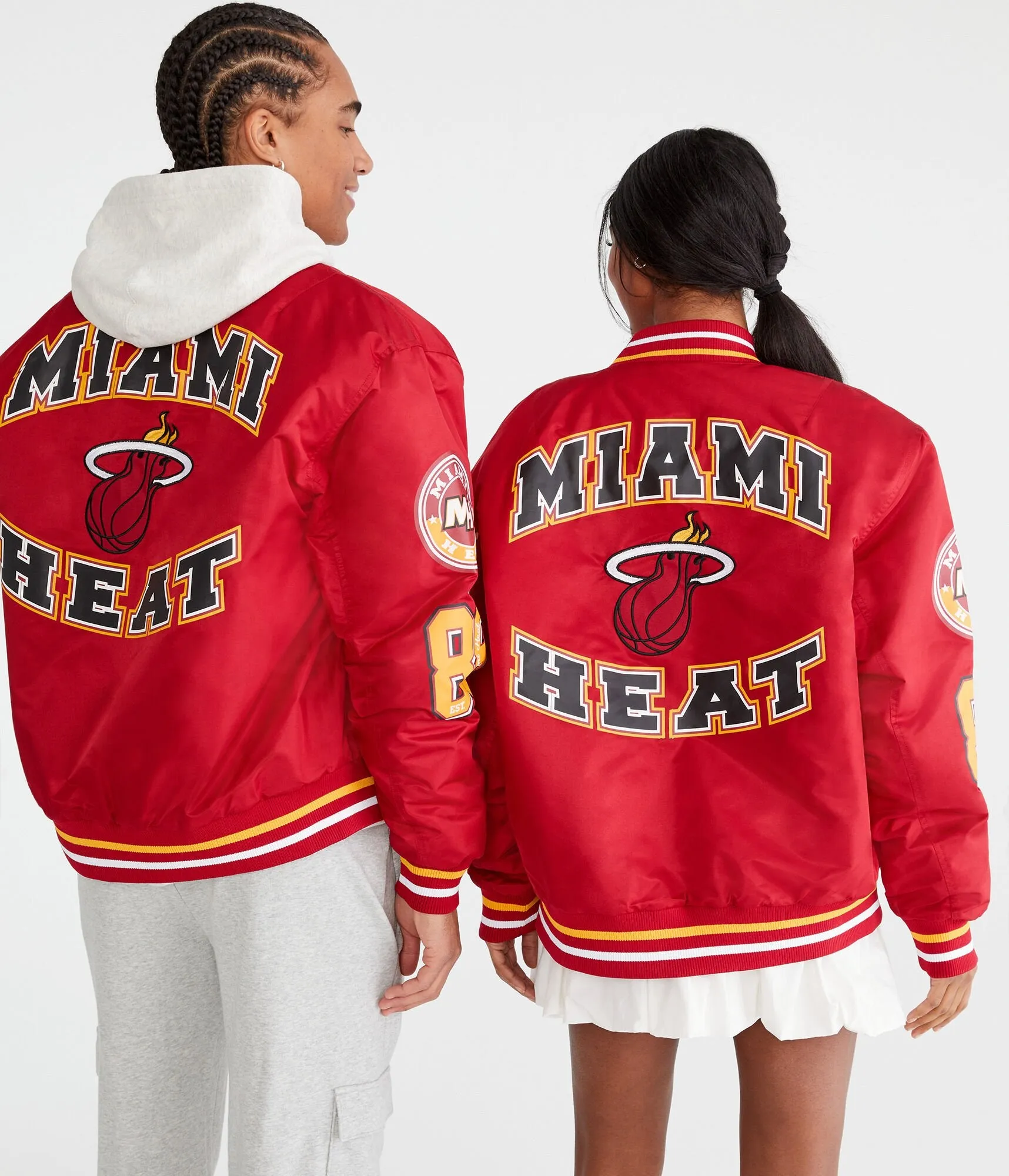 Aeropostale Miami Heat Basketball Bomber Jacket
