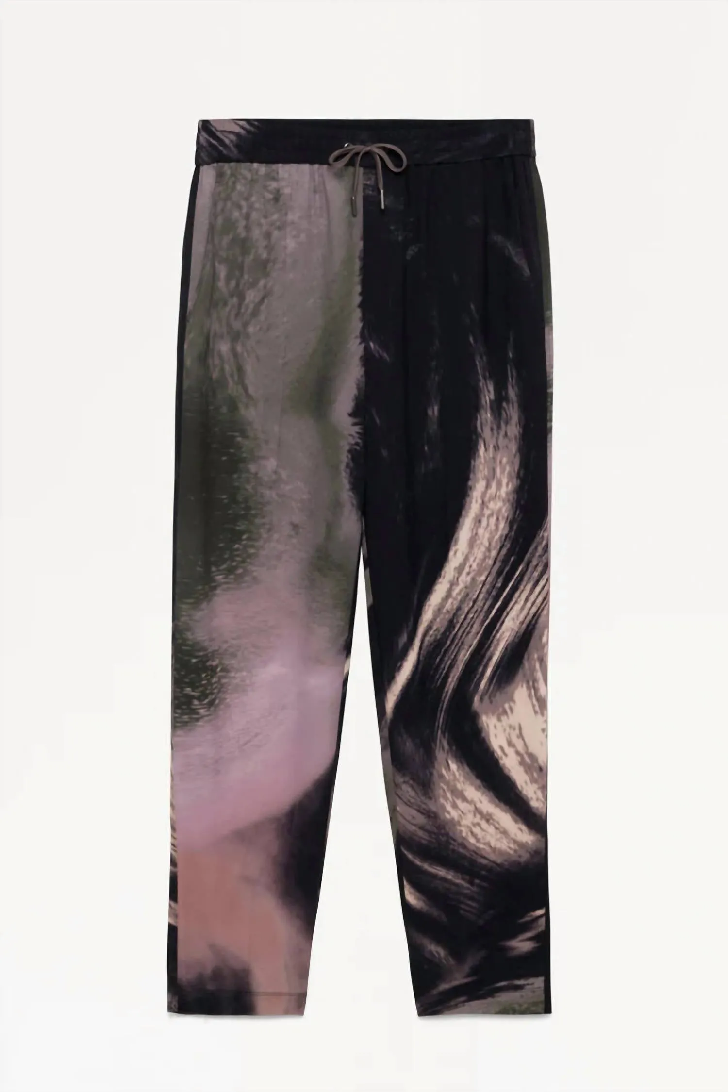 Allister Pullon Pants In Black Wave Print