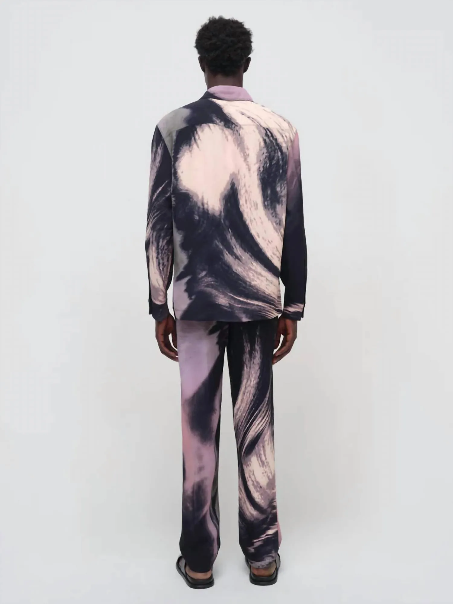 Allister Pullon Pants In Black Wave Print