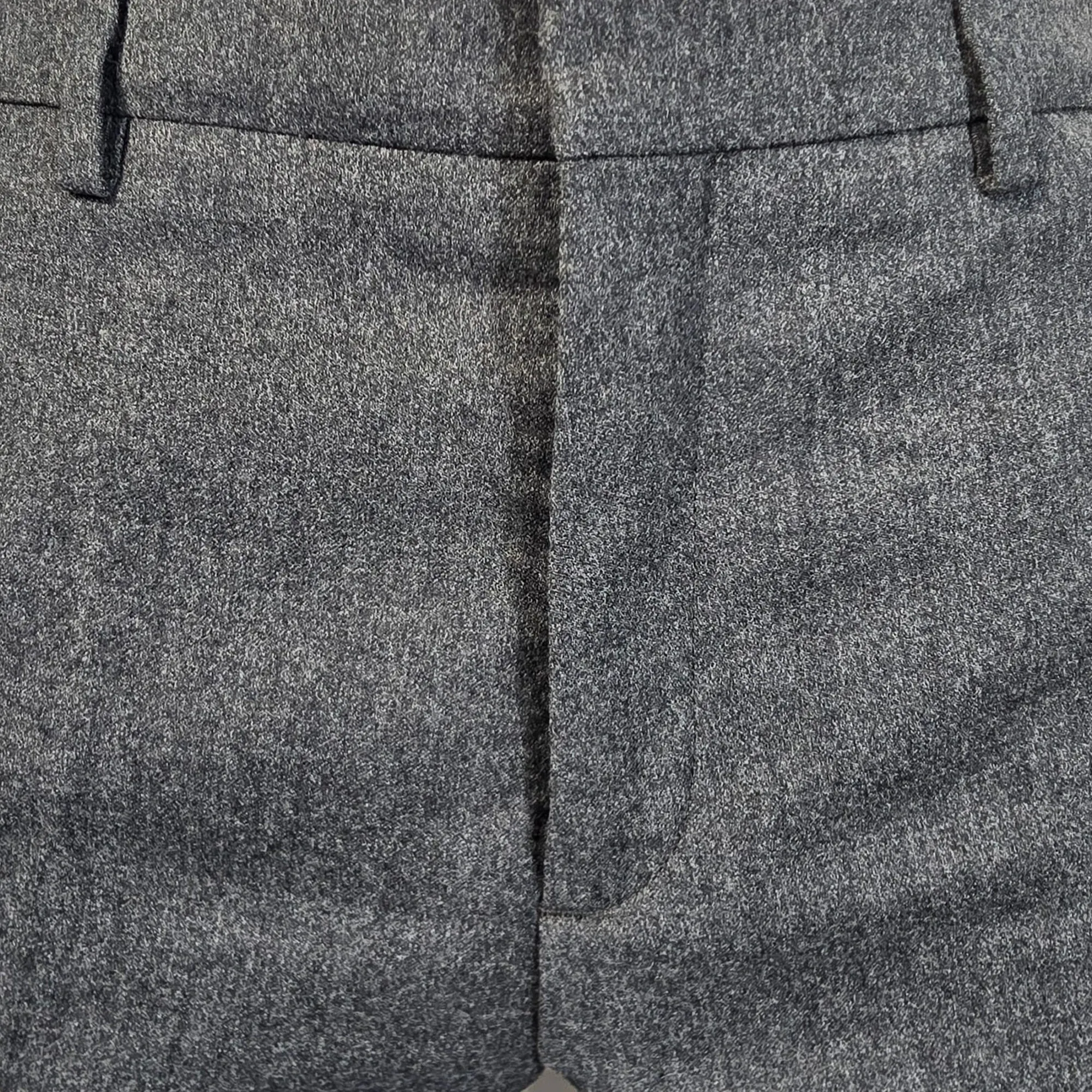 Ami Slim-Fit Trousers in Grey Wool