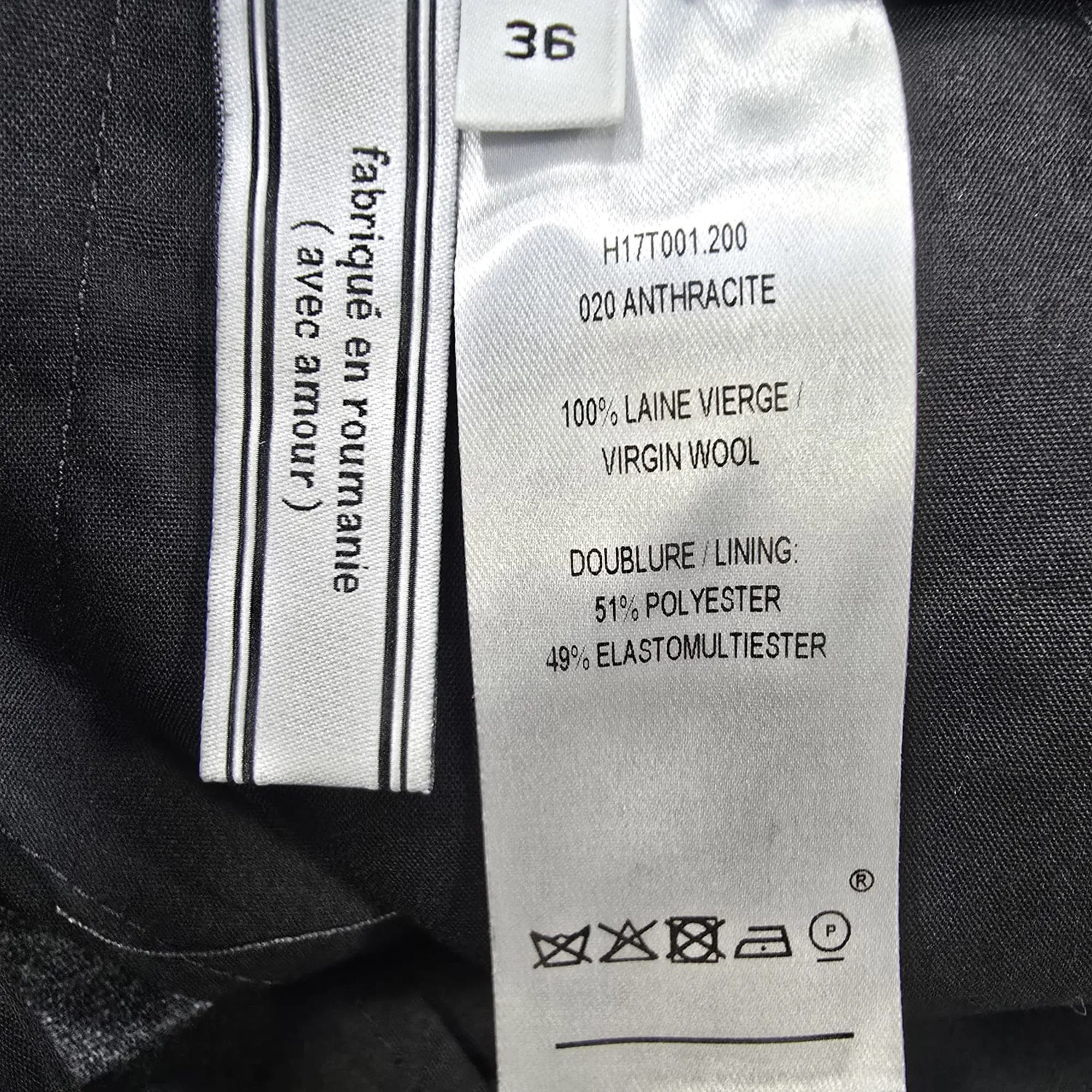 Ami Slim-Fit Trousers in Grey Wool