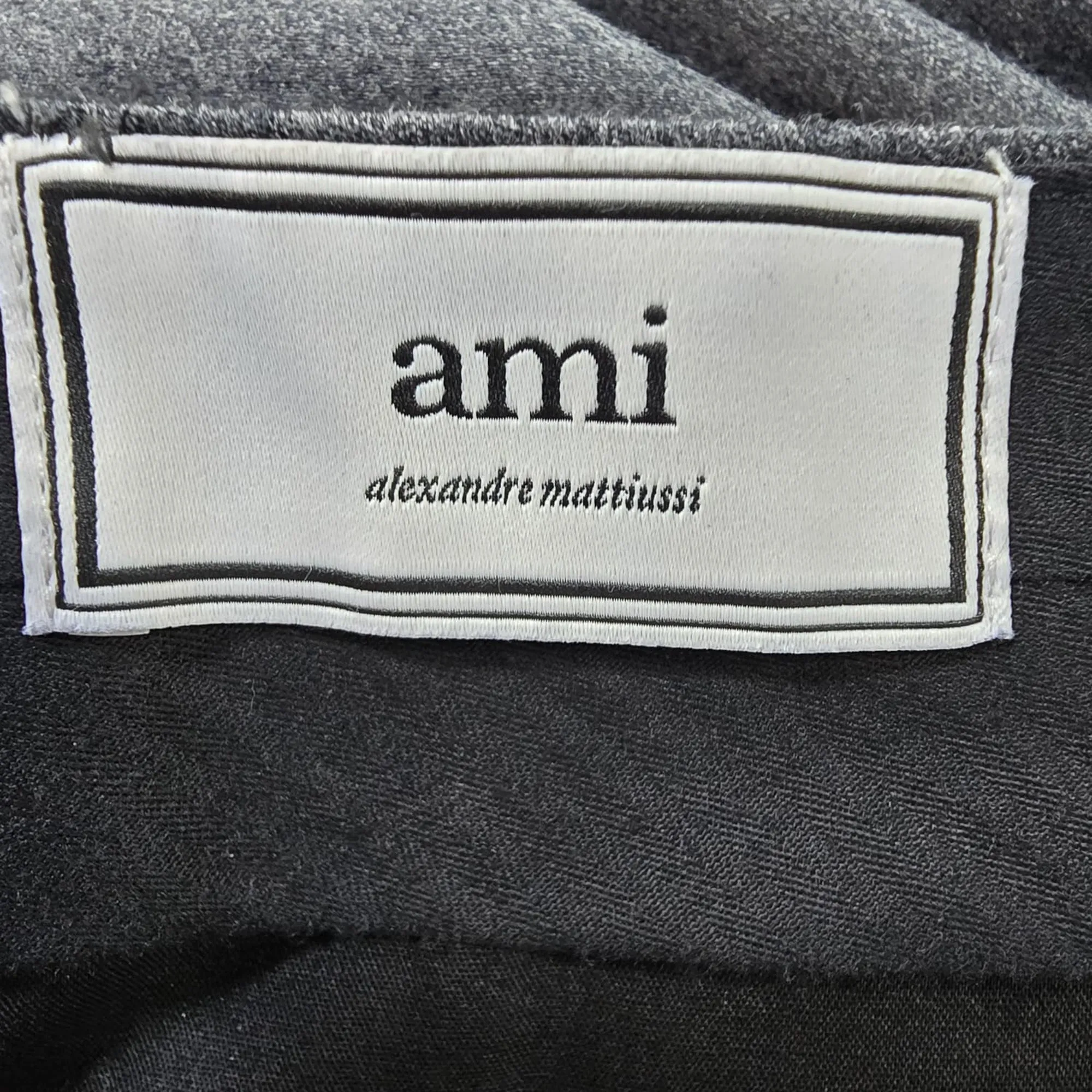 Ami Slim-Fit Trousers in Grey Wool