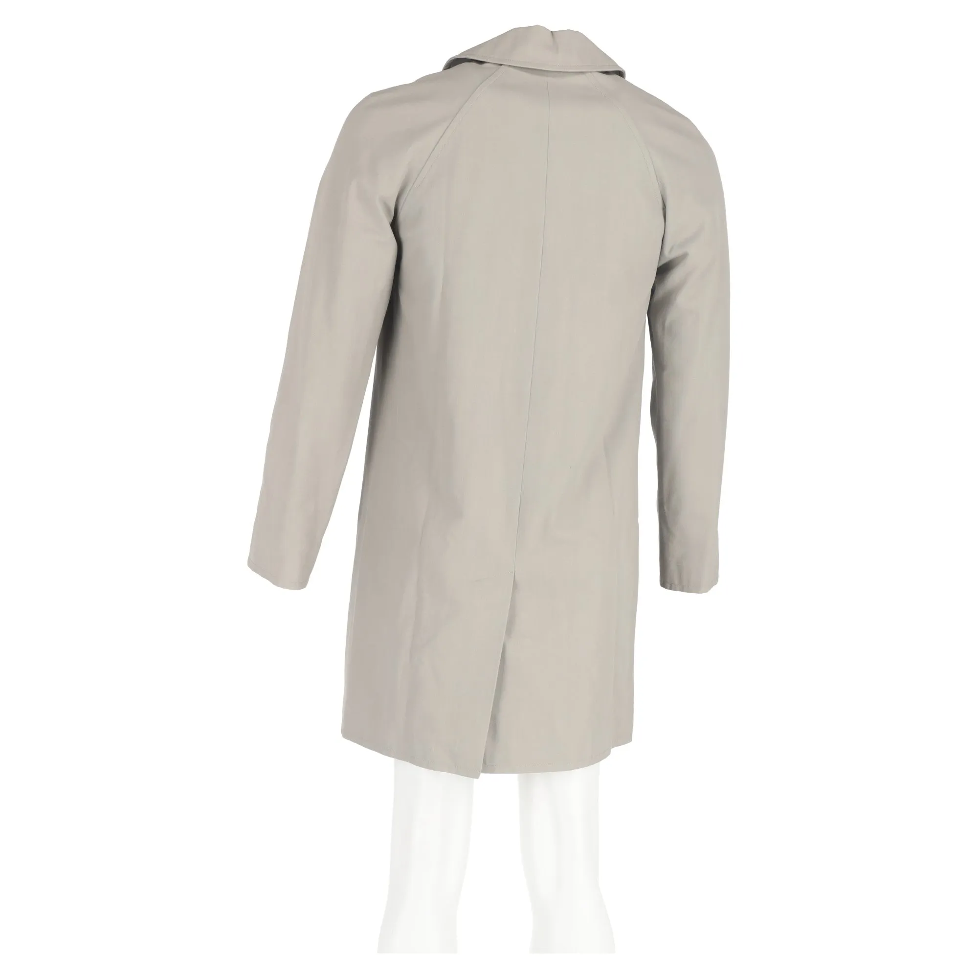 A.P.C. Double-Breasted Coat in Grey Cotton