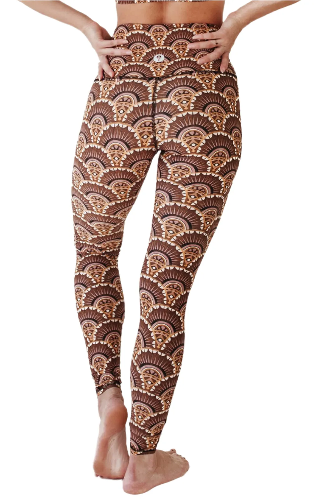 Art Deco Printed Yoga Leggings by Yoga Democracy
