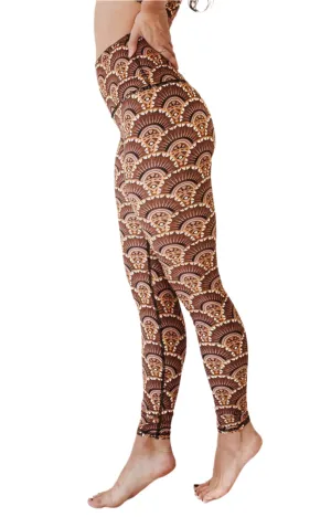 Art Deco Printed Yoga Leggings by Yoga Democracy