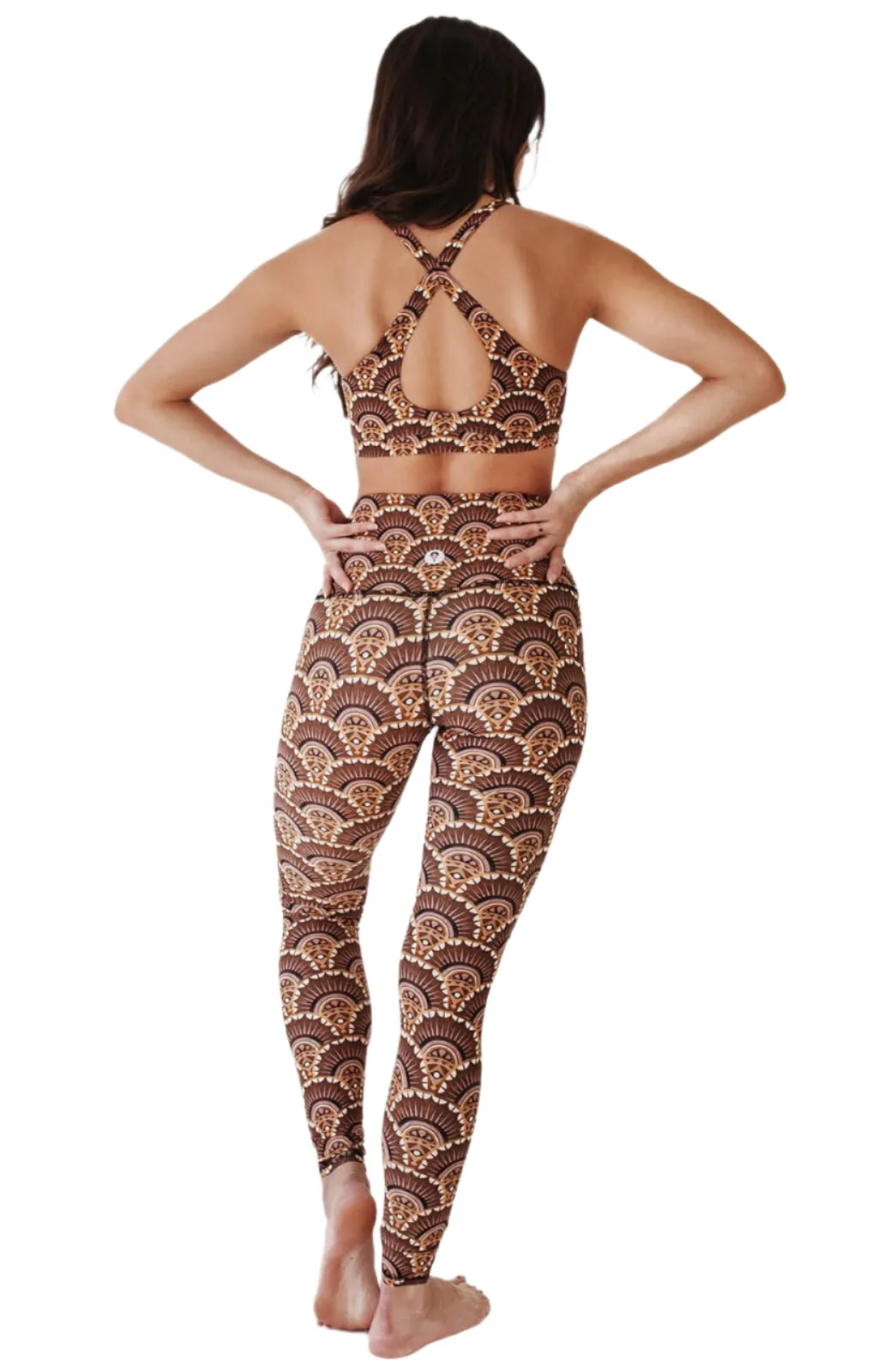 Art Deco Printed Yoga Leggings by Yoga Democracy