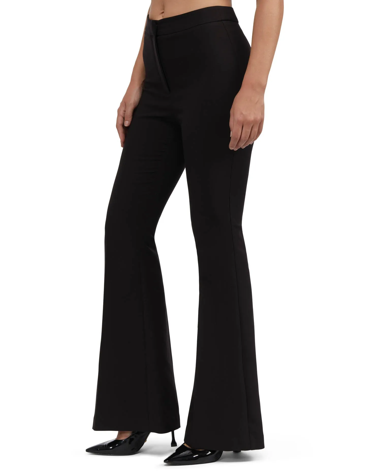 Bebe Women's High Waist Flared Tailored Pant
