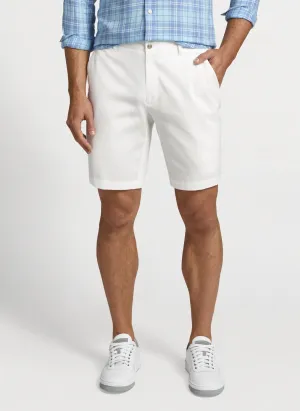 Bedford Cotton Blend Shorts In White Sand