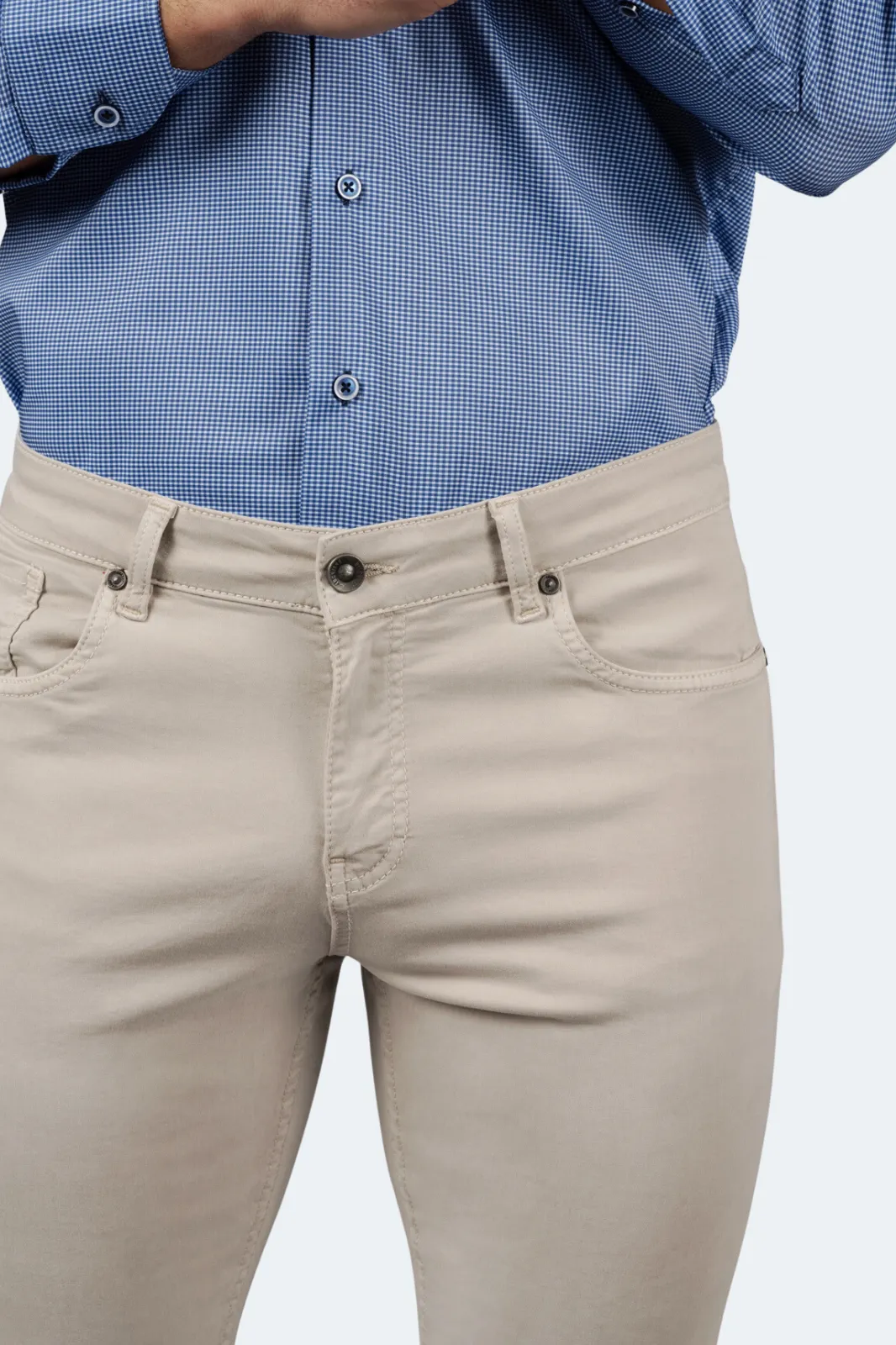 Beige Tencel Pants