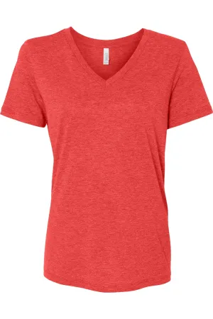 BELLA   CANVAS Women´s Relaxed Triblend Short Sleeve V-Neck Tee