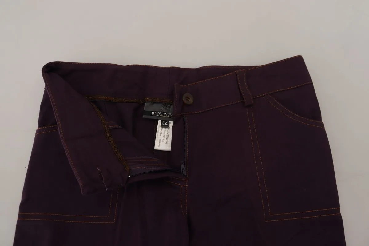 BENCIVENGA  Cotton Mid Waist Women Tape Women's Pants