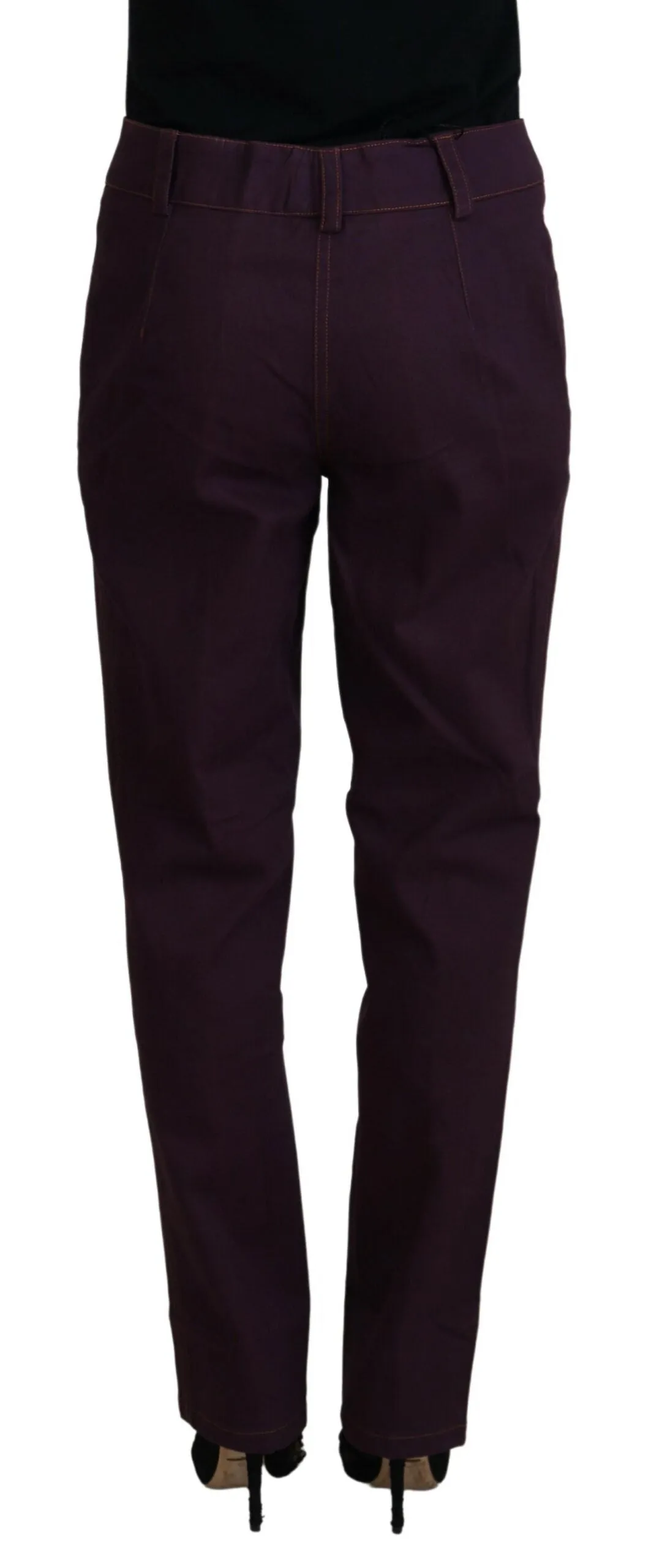 BENCIVENGA  Cotton Mid Waist Women Tape Women's Pants