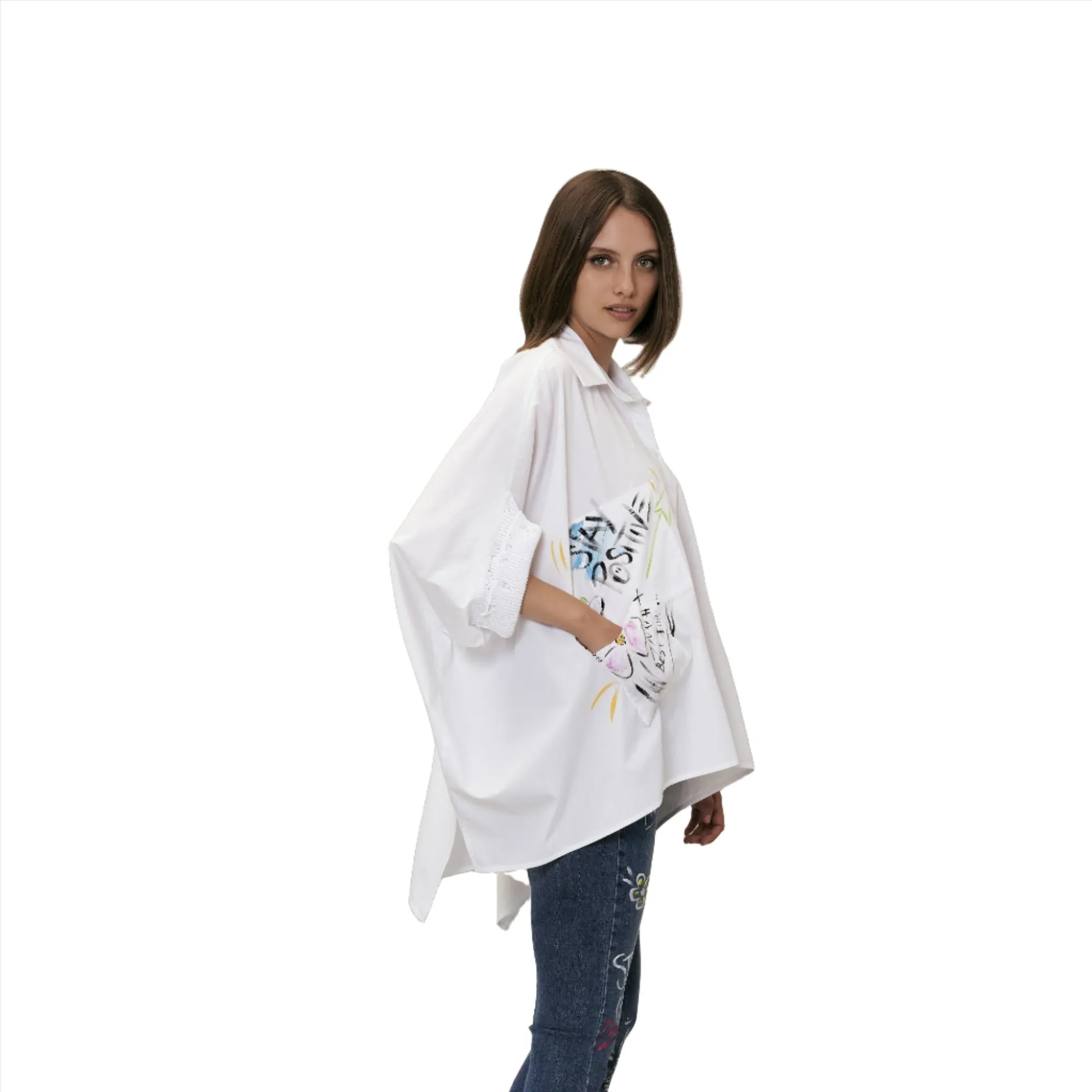 Beye Women's Fashionable White Shirt