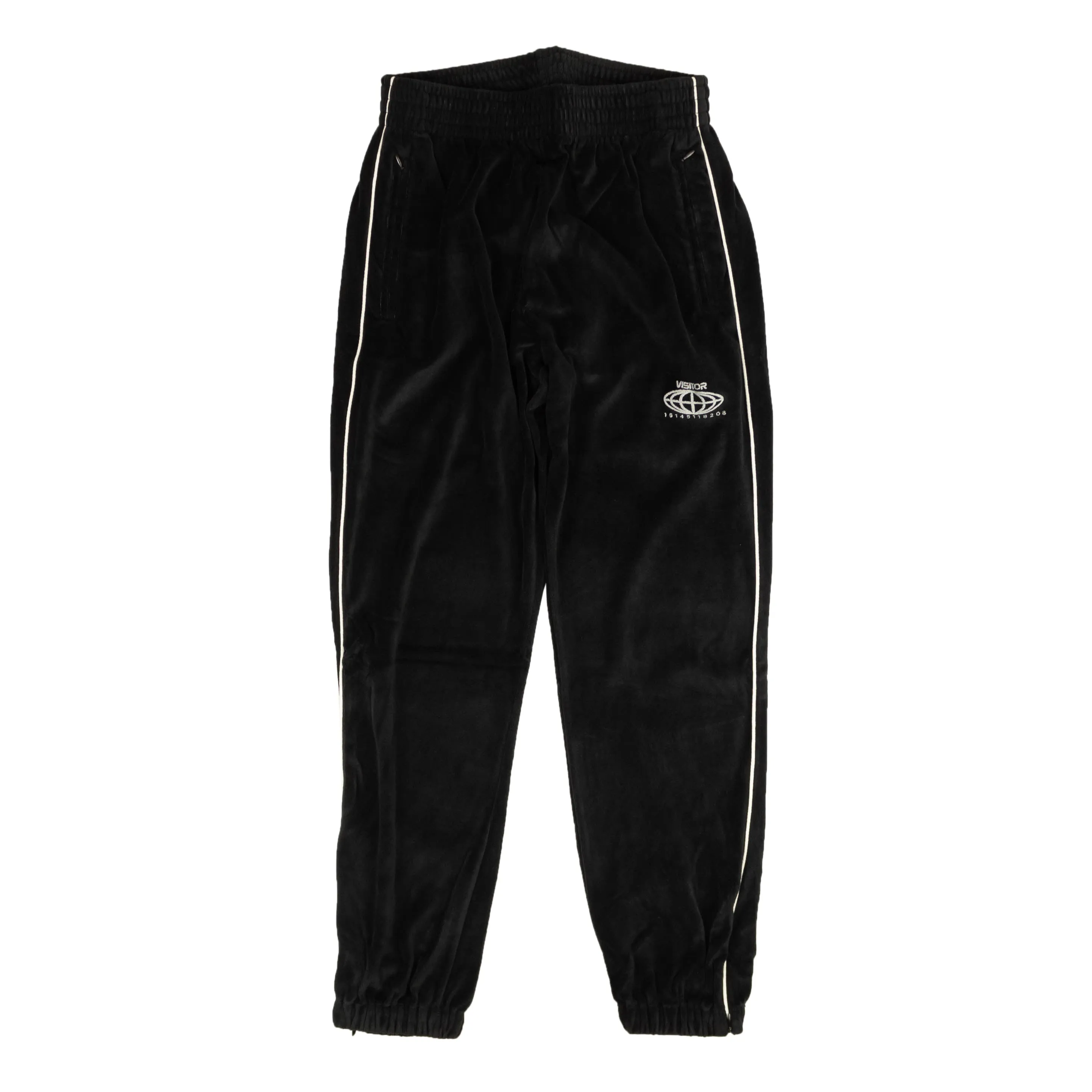 Black Velour Logo Sweatpants