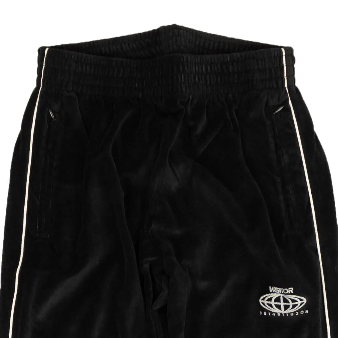 Black Velour Logo Sweatpants