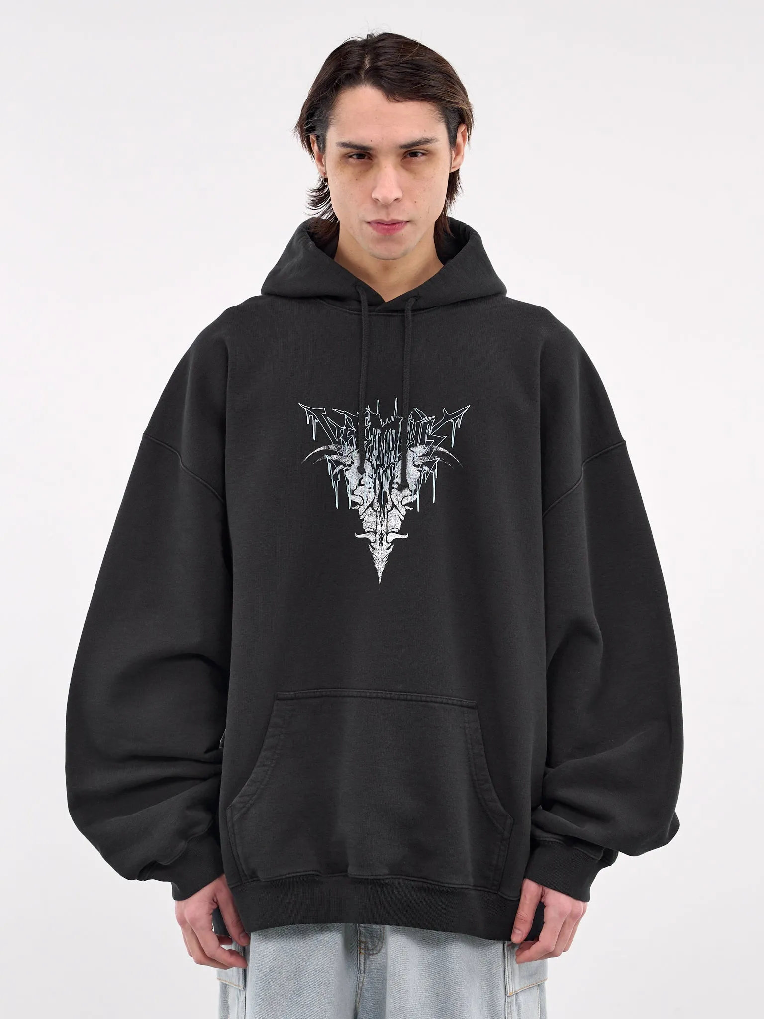 Bone V Oversized Hoodie (UA66HD740B-BLACK)
