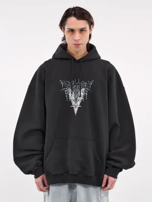 Bone V Oversized Hoodie (UA66HD740B-BLACK)