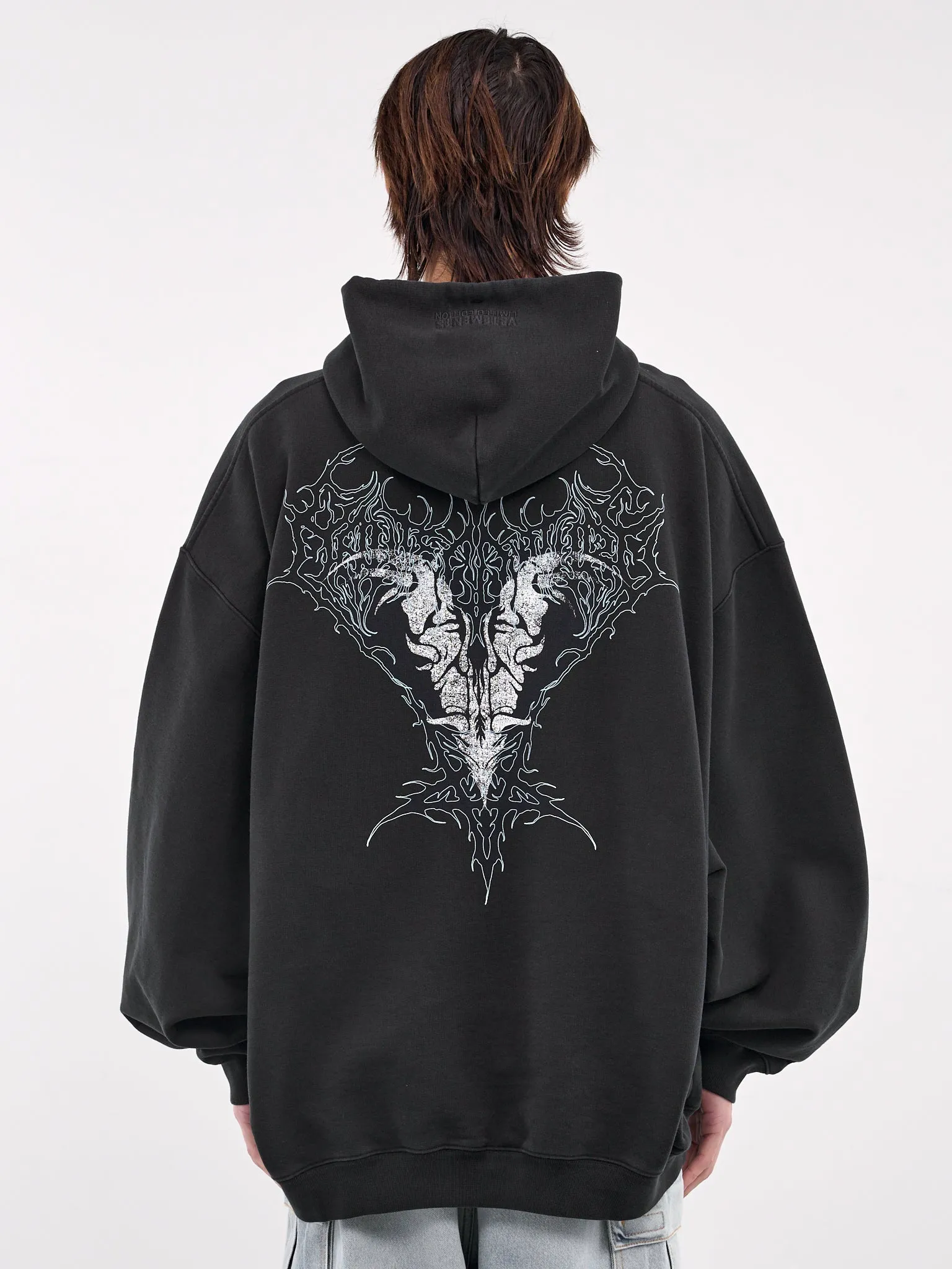 Bone V Oversized Hoodie (UA66HD740B-BLACK)
