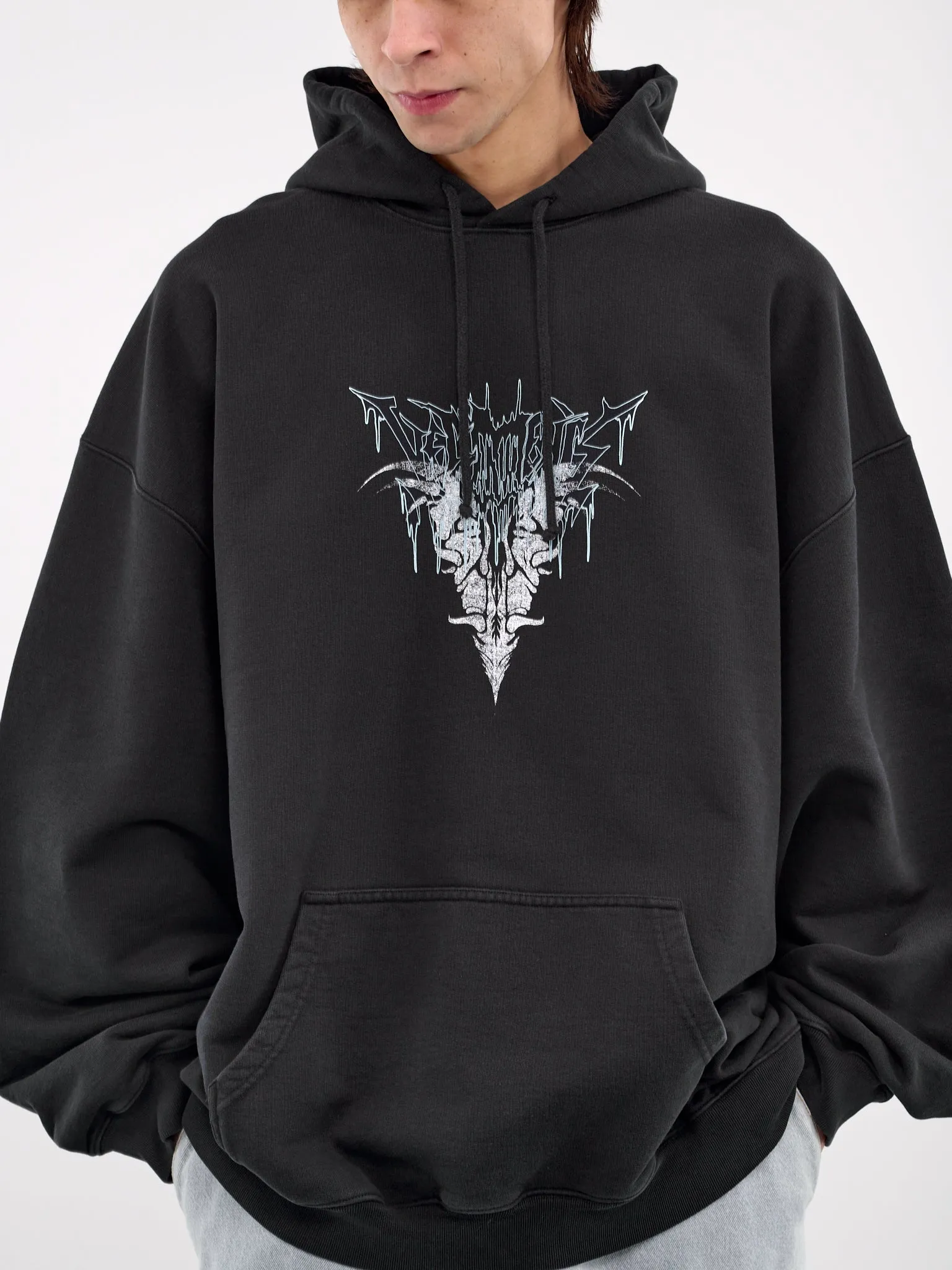 Bone V Oversized Hoodie (UA66HD740B-BLACK)