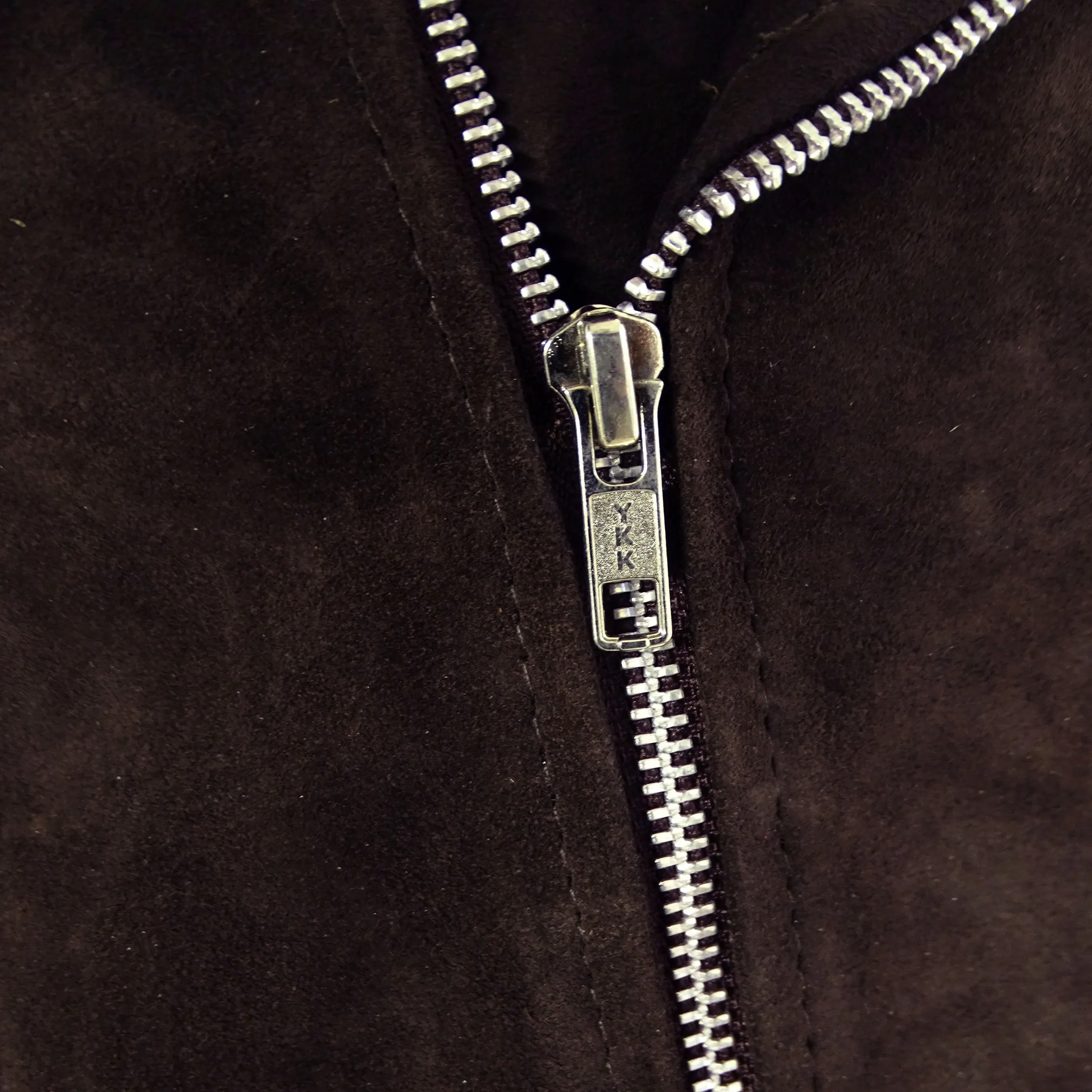 Brando Slim Cross Zip Suede Leather Jacket
