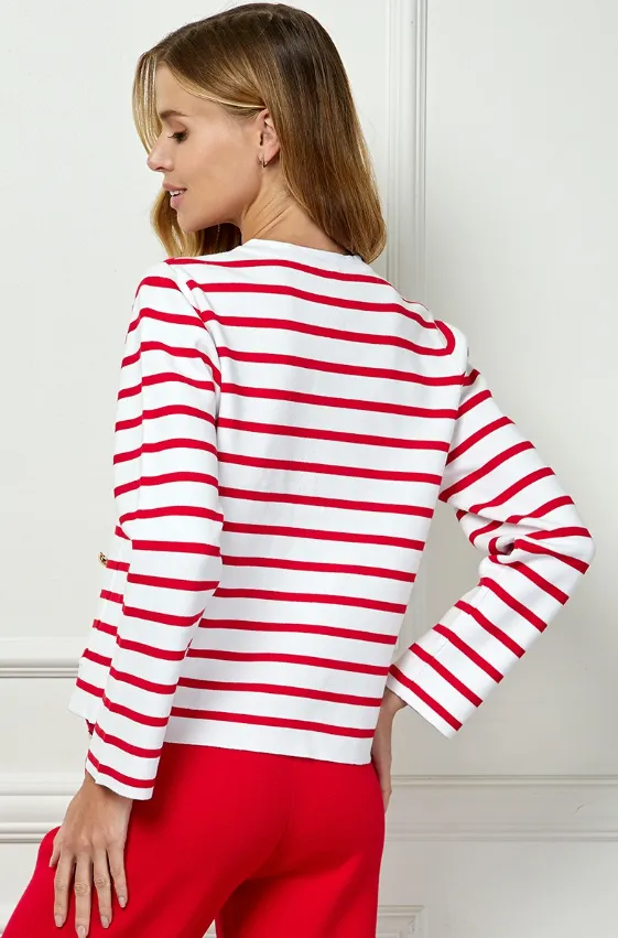 Brooklyn Striped Cardigan Sweater